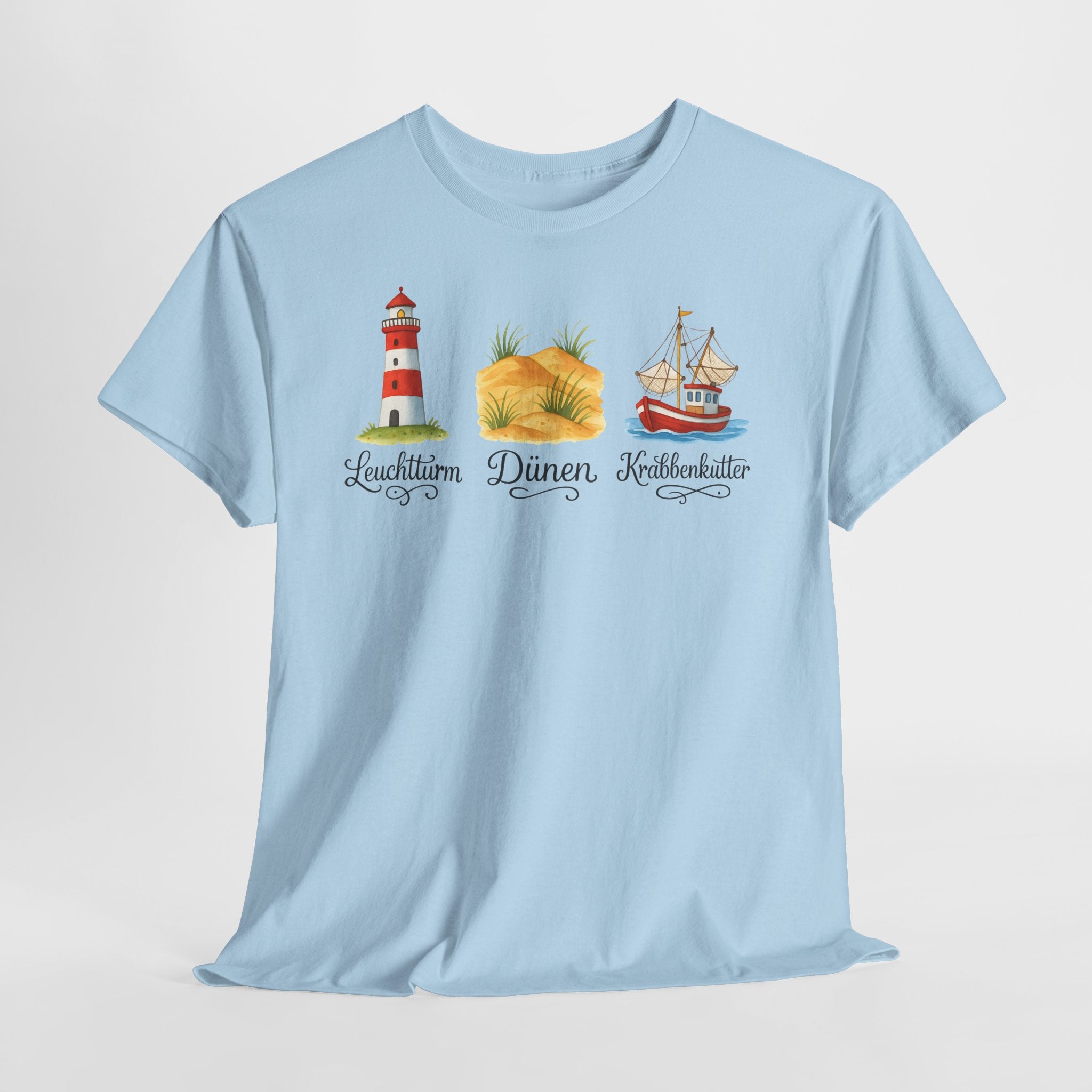 Nordsee, Ostsee - Reicht mir schon! Frontprint, Unisex T-Shirt