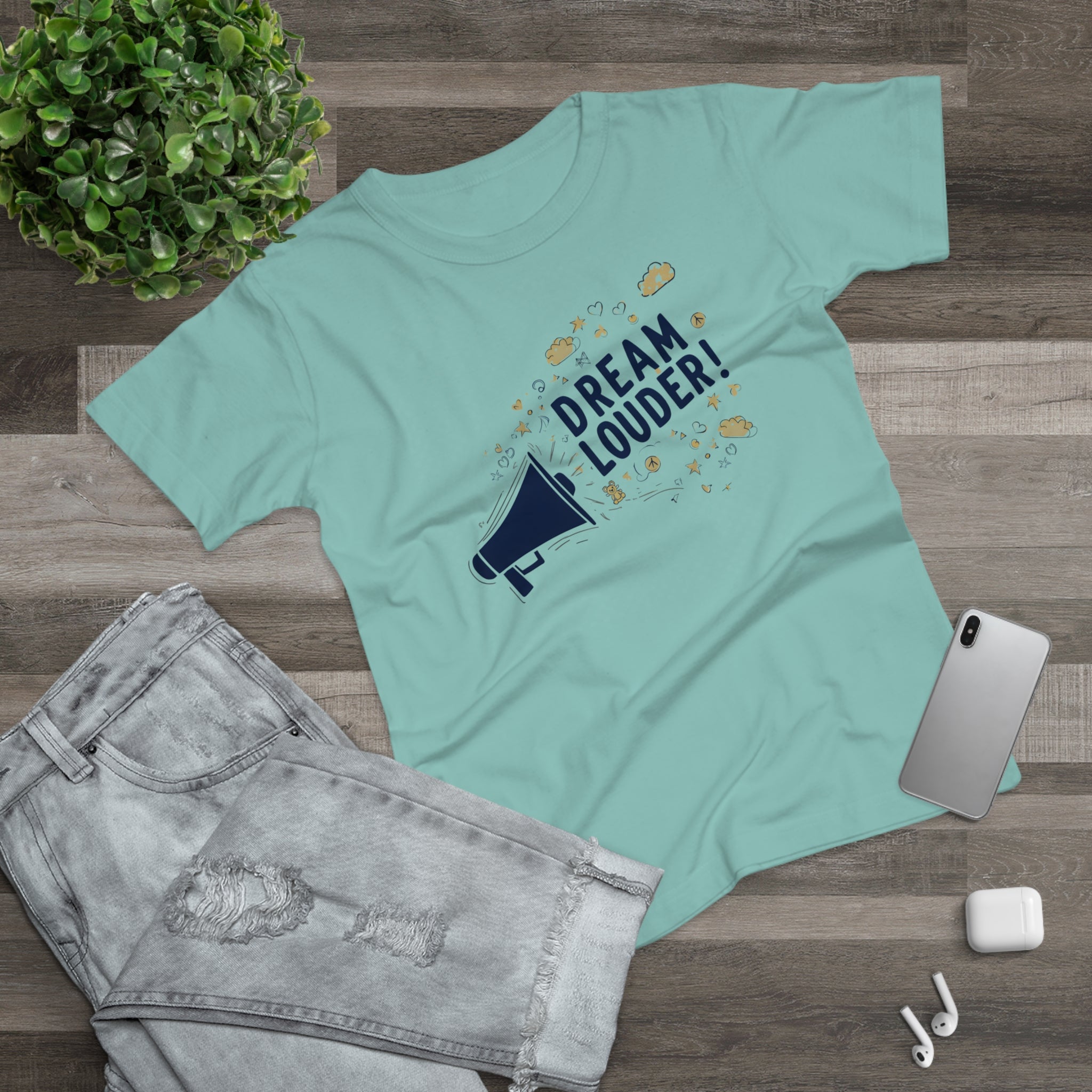 Dream Louder, Frontprint, Women's T-shirt