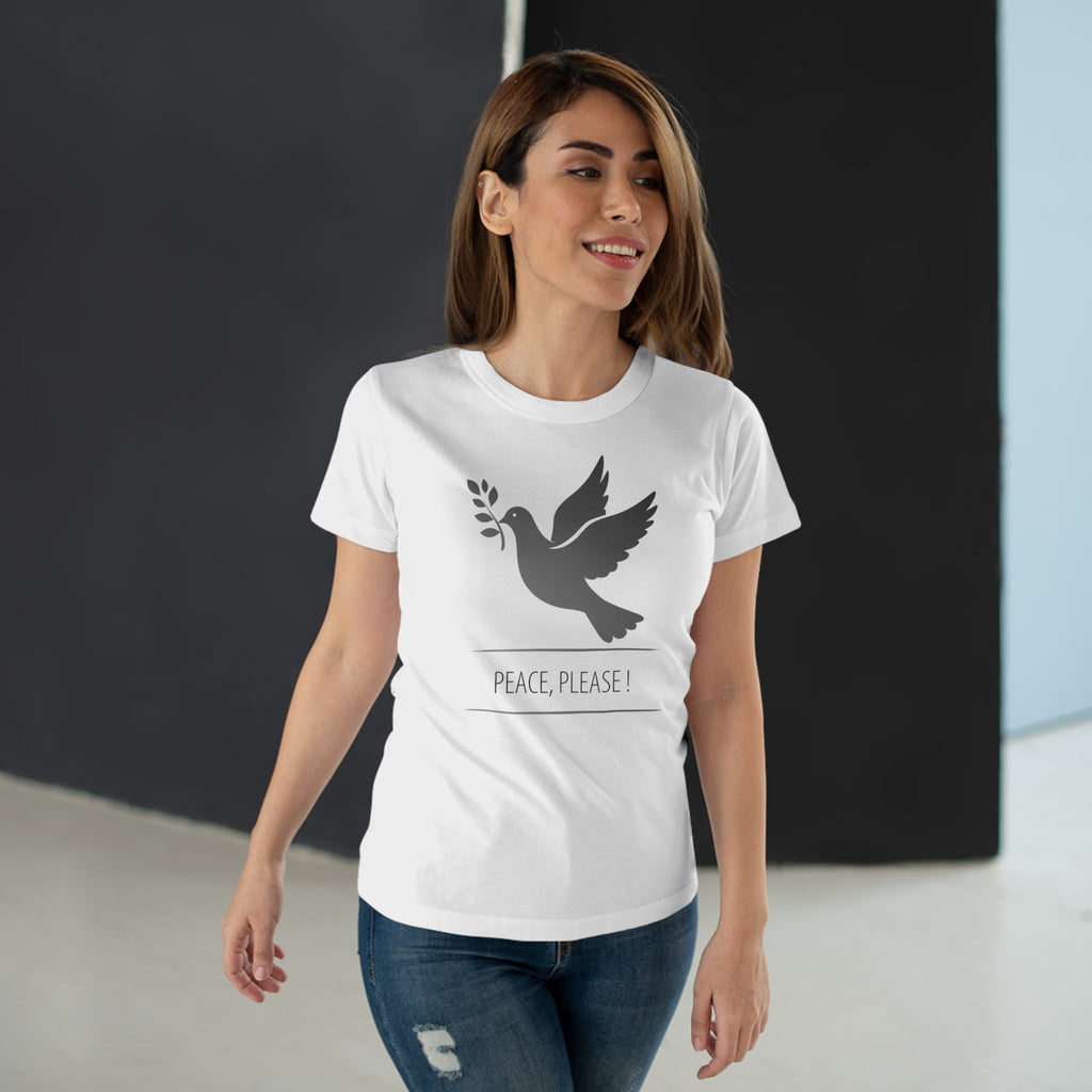 Peaceful Dove, Frontprint, Women's T-Shirt - Casual Wear, Gift for Friends, Inspirational Tee, Mindfulness, Peace Activism