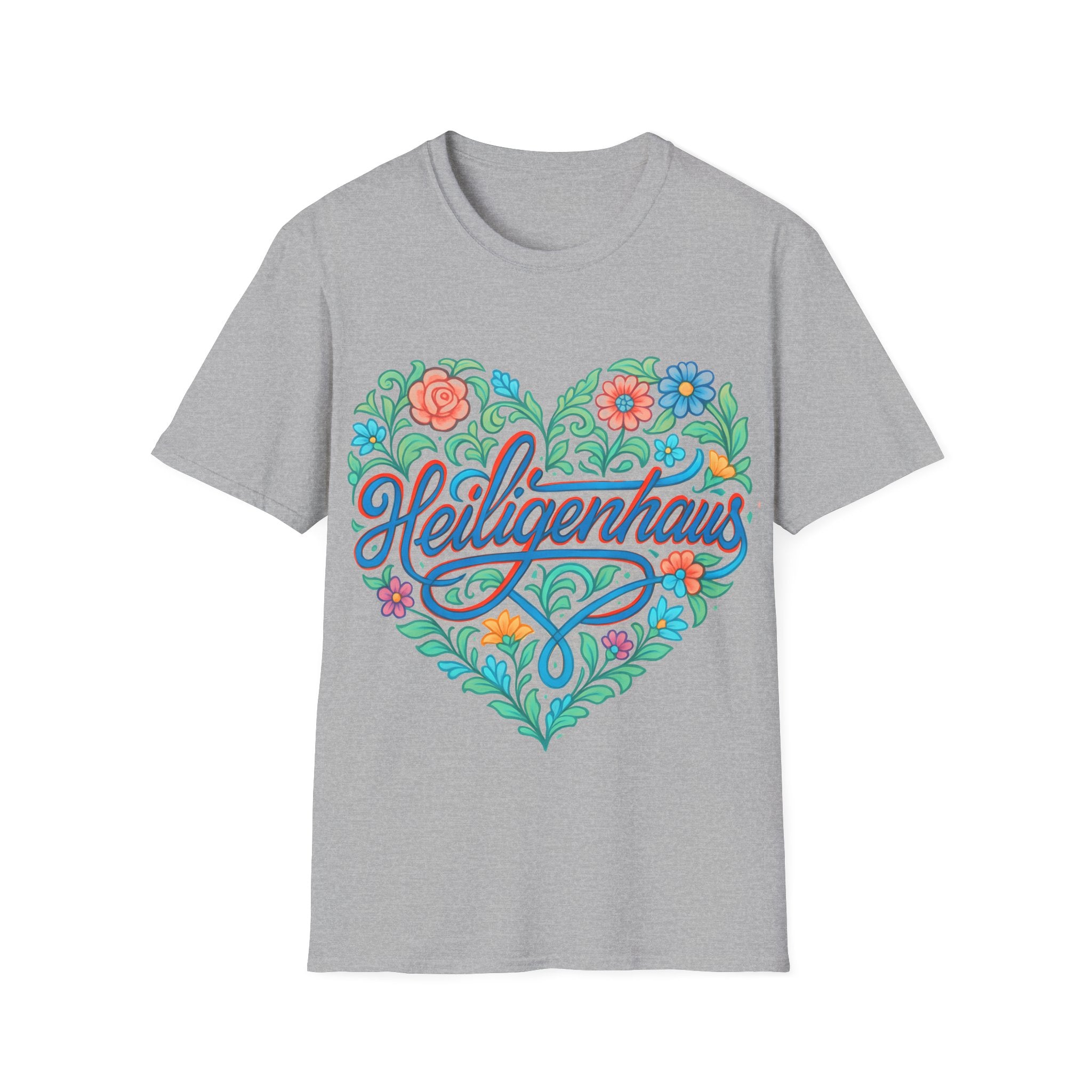 Heiligenhaus - Heart City - Slim geschnittenes Unisex T-Shirt