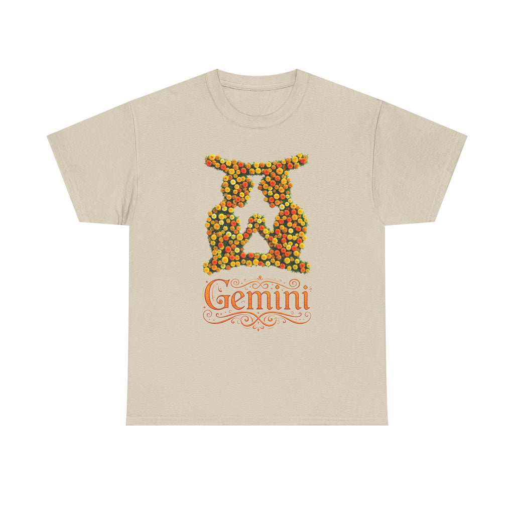 Gemini Floral Zodiac Shirt, Astrology Gift, Horoscope Apparel, Birthday Tee, Personalized T-Shirt