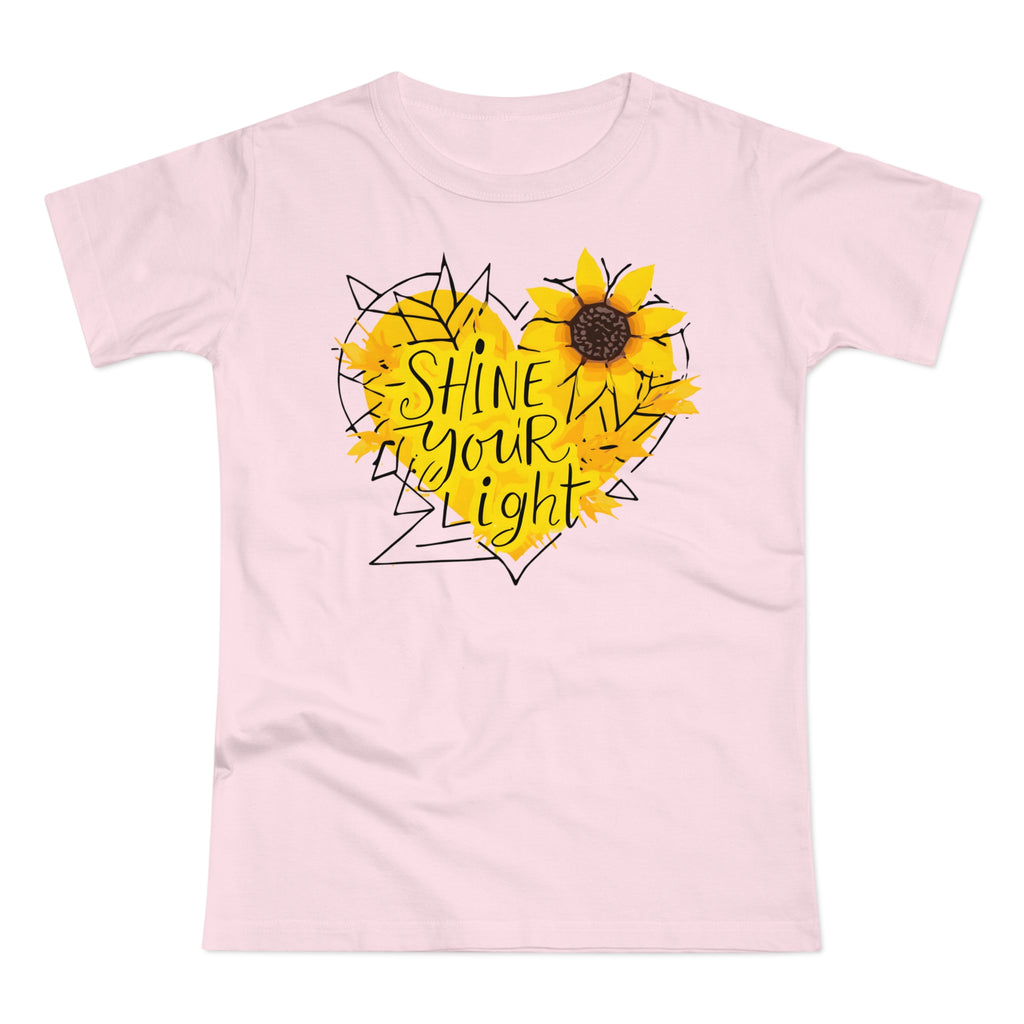Sunflower Heart, Frontprint, Womens' T-Shirt, Shine Your Light