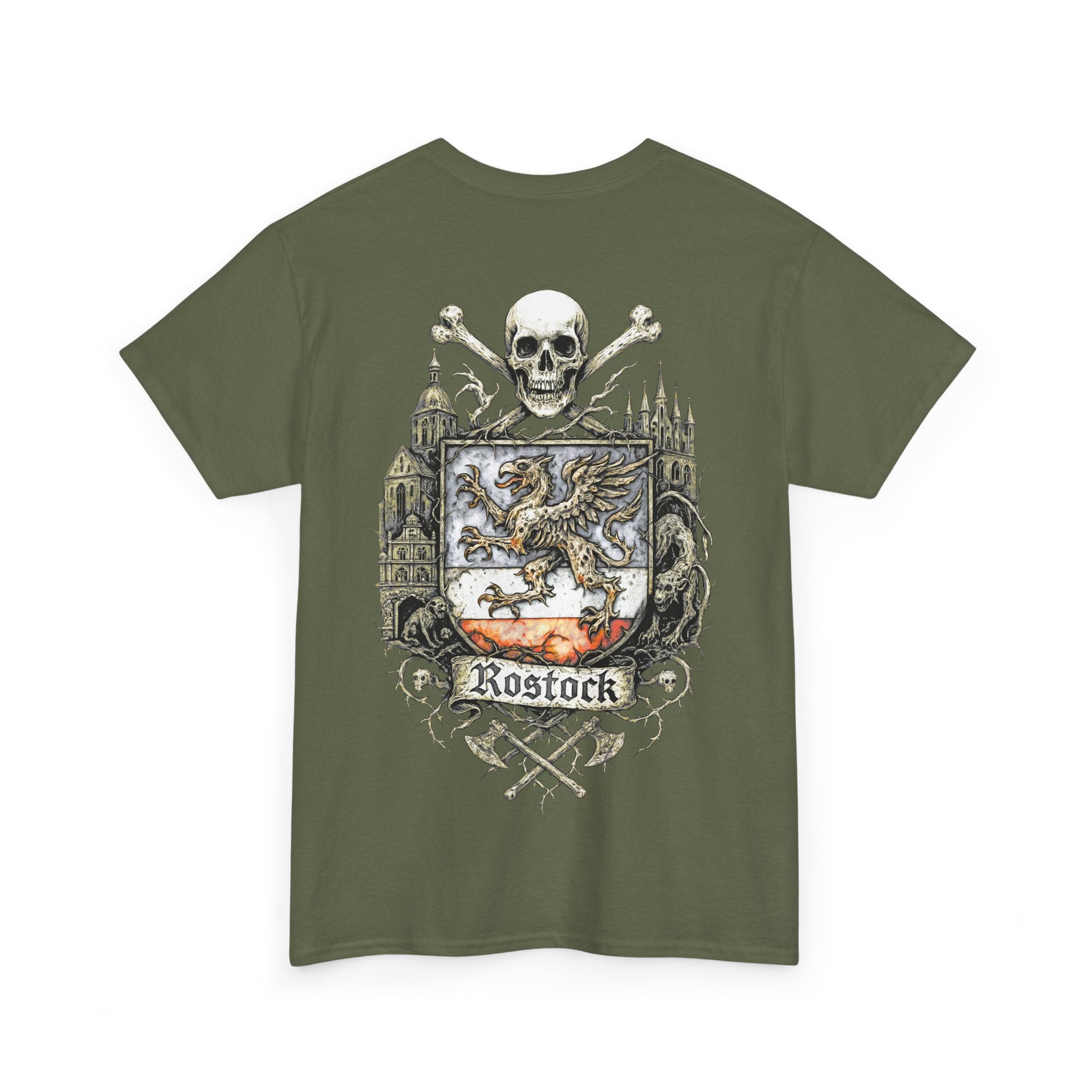 Rostock: Front-/Backprint, Unisex T-Shirt **Grimwater-Edition**