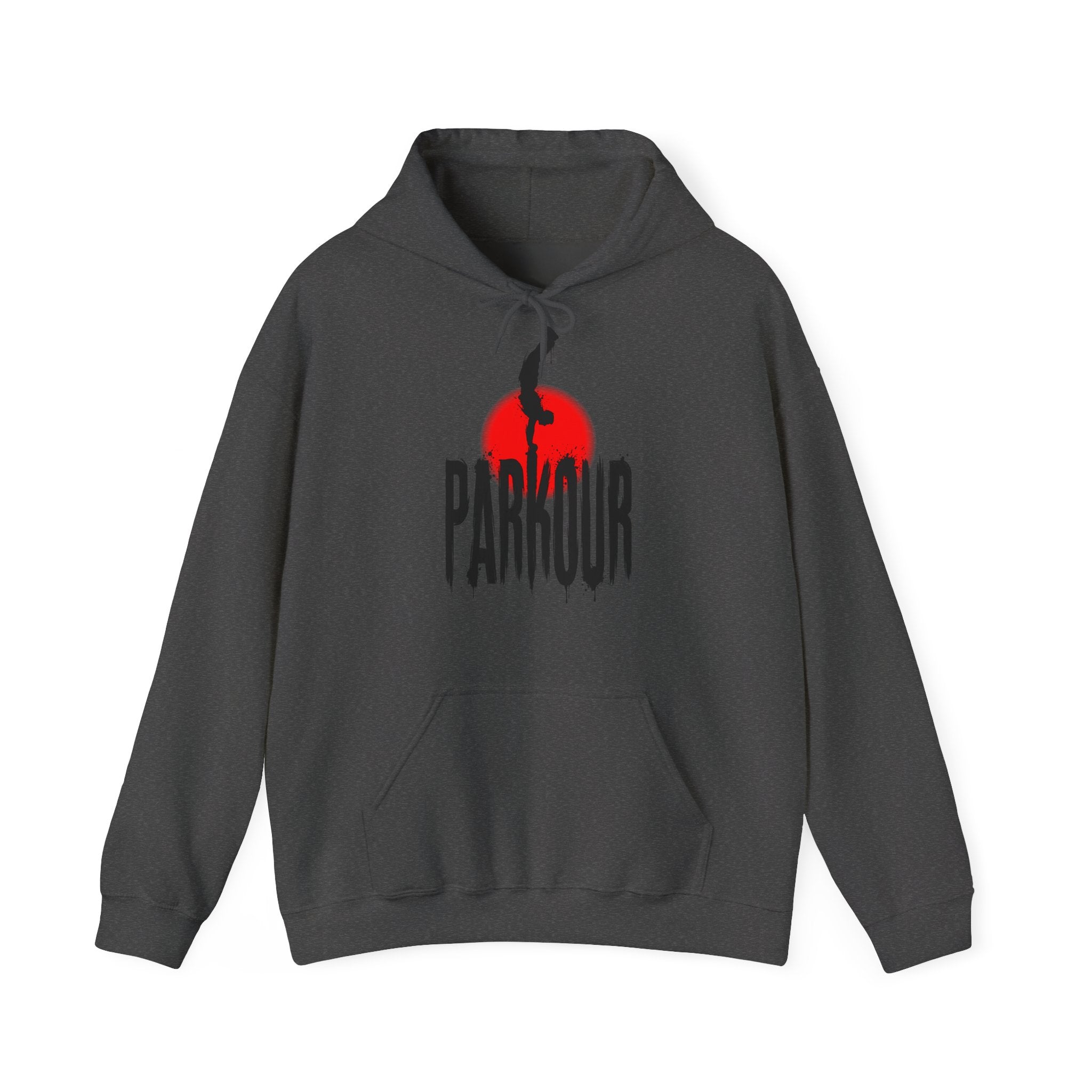 Parkour B: Frontprint, Unisex Sweatshirt - Urban Stunt Silhouette Crewneck