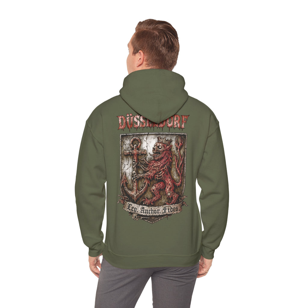 Düsseldorf Front-/Backprint - Fides ultra mortem!  Leo, Anchor, Fides: Grimwater-Edition - Hoodie