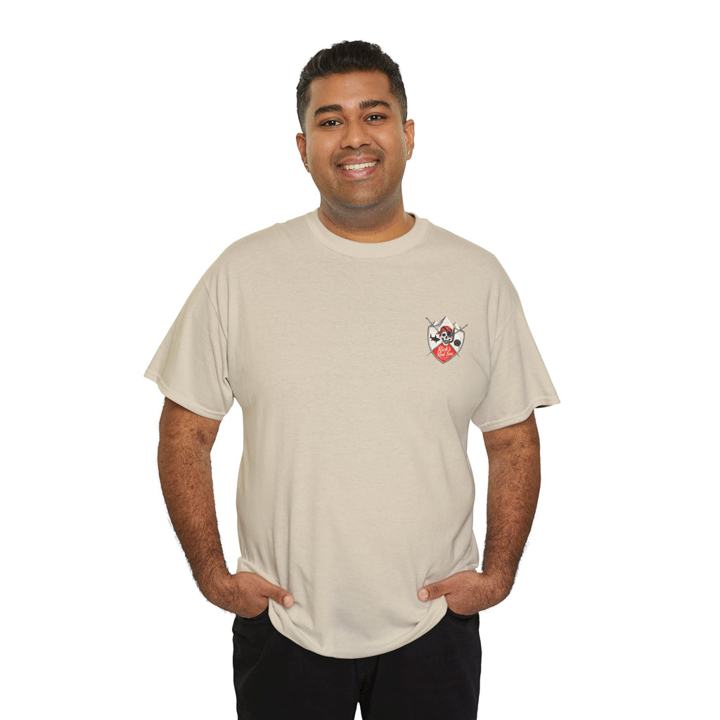 Diving Base Port Ghalib Egypt, Rick's Pirate-Themed Unisex Heavy Cotton Tee, Fun Nautical Shirt, Casual Tee for Summer, Gift for Pirate Lovers, Coastal Adventure Apparel