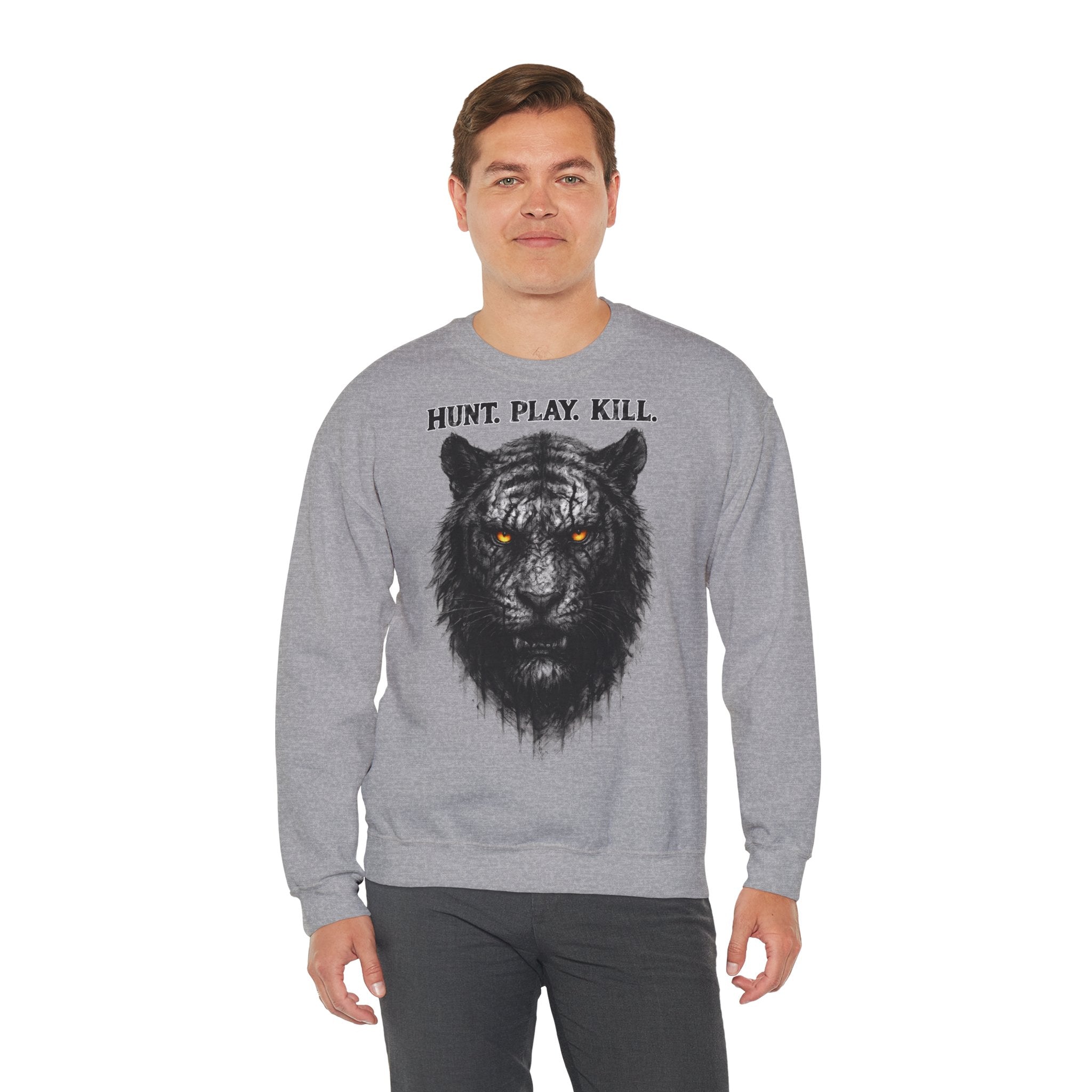 Tiger - Hunt. Play. Kill: Animals-Collection, Frontprint, Unisex Sweatshirt
