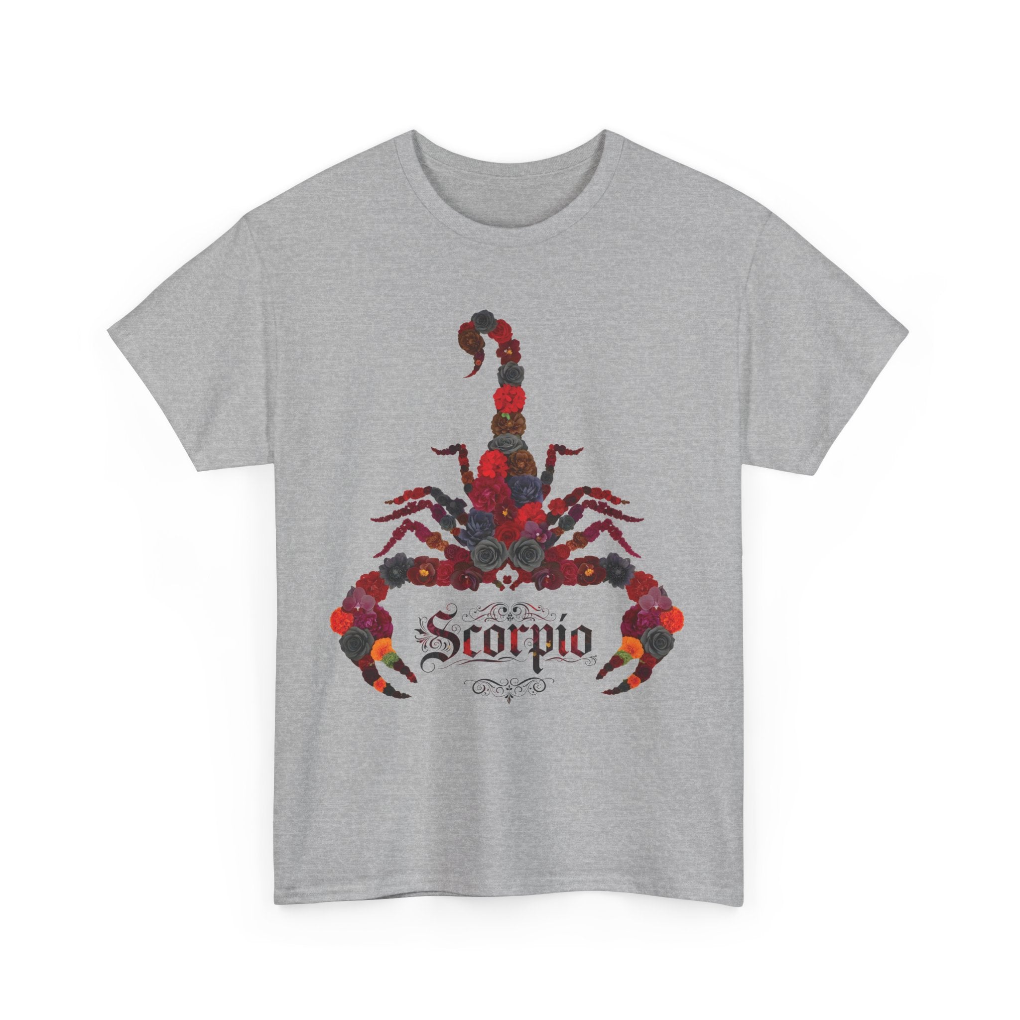 Scorpio Floral Zodiac Tee, Unisex Cotton Tee | Astrology Shirt, Zodiac Gift, Horoscope Apparel, Casual Wear, Birthday Present