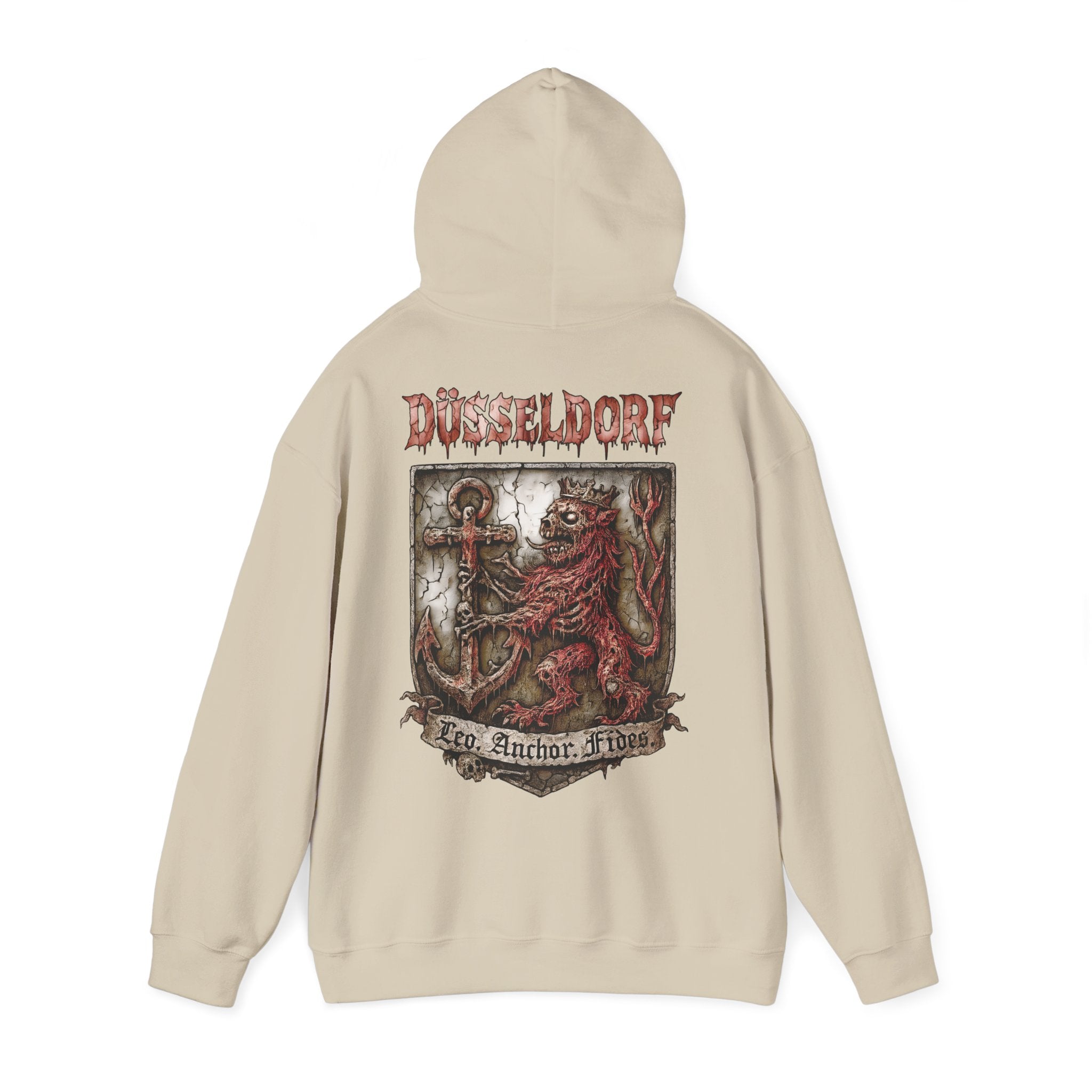Düsseldorf Front-/Backprint - Fides ultra mortem!  Leo, Anchor, Fides: Grimwater-Edition - Hoodie