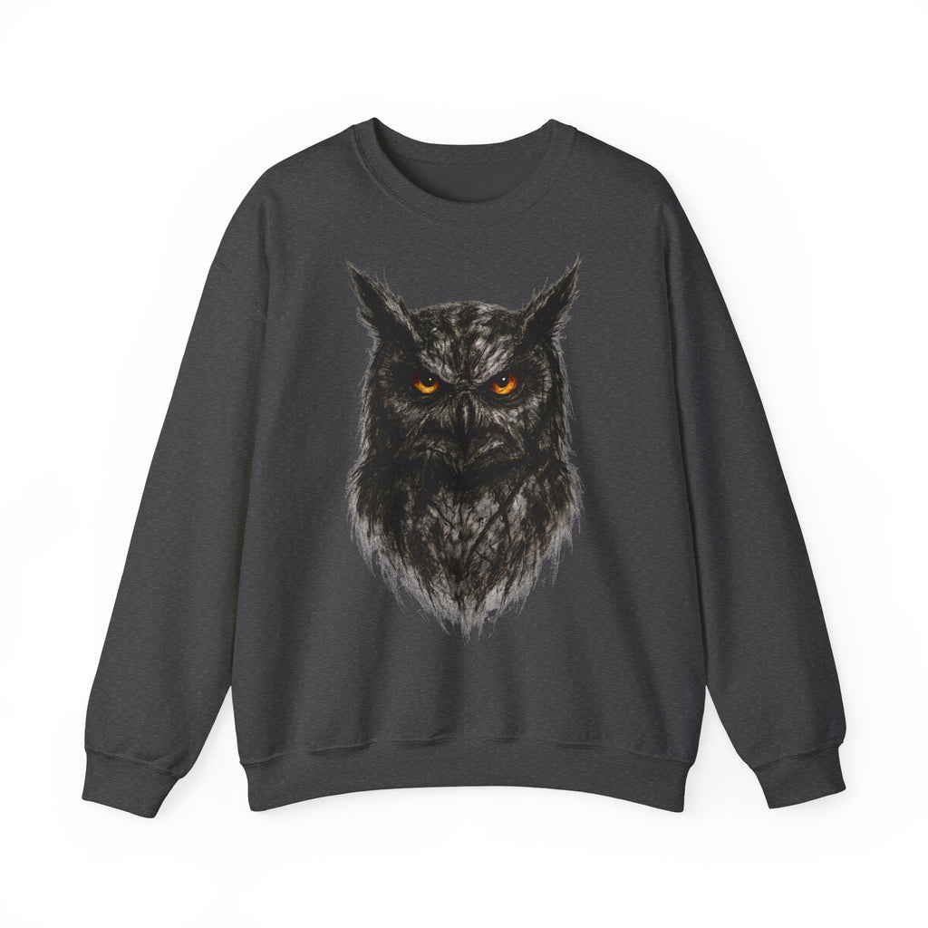 Uhu: Animals-Collection, Frontprint, Unisex Sweatshirt, Owl Graphic