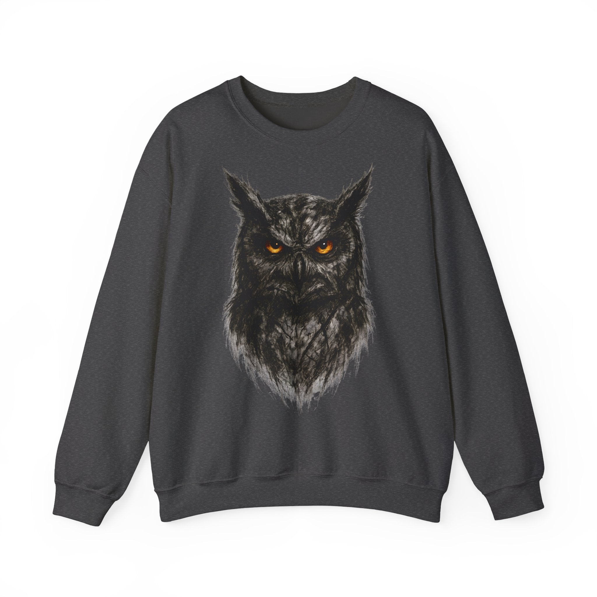 Uhu: Animals-Collection, Frontprint, Unisex Sweatshirt, Owl Graphic