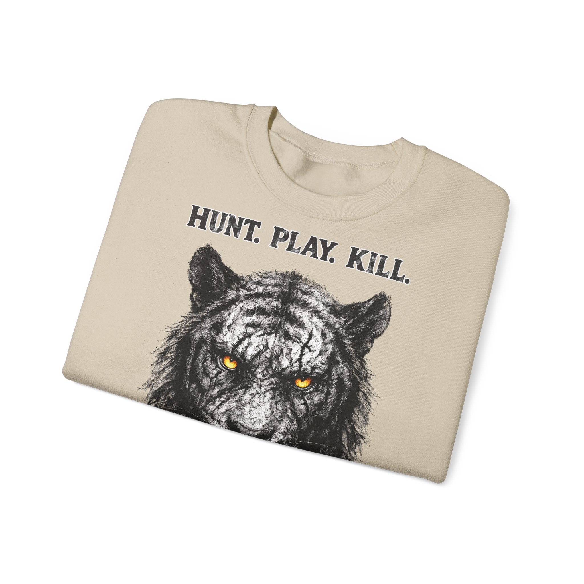 Tiger - Hunt. Play. Kill: Animals-Collection, Frontprint, Unisex Sweatshirt