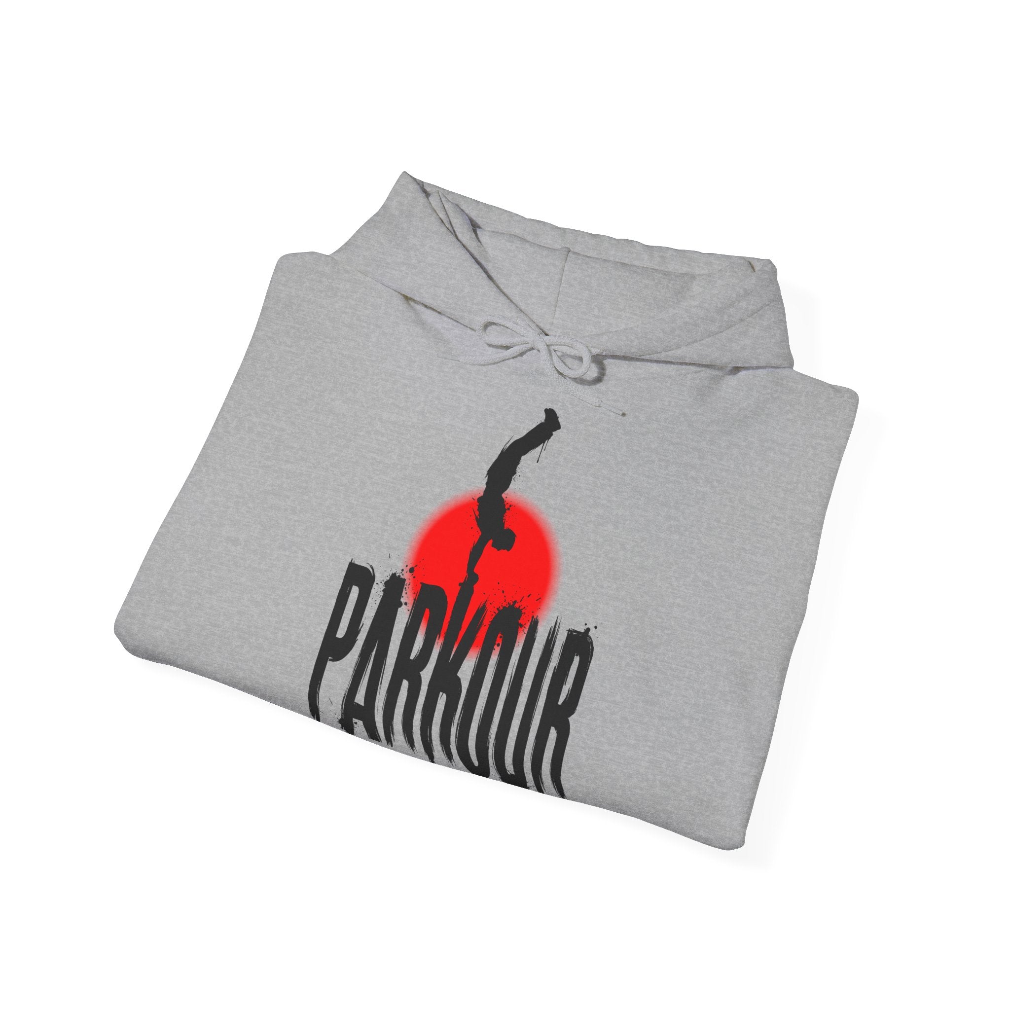Parkour B: Frontprint, Unisex Sweatshirt - Urban Stunt Silhouette Crewneck