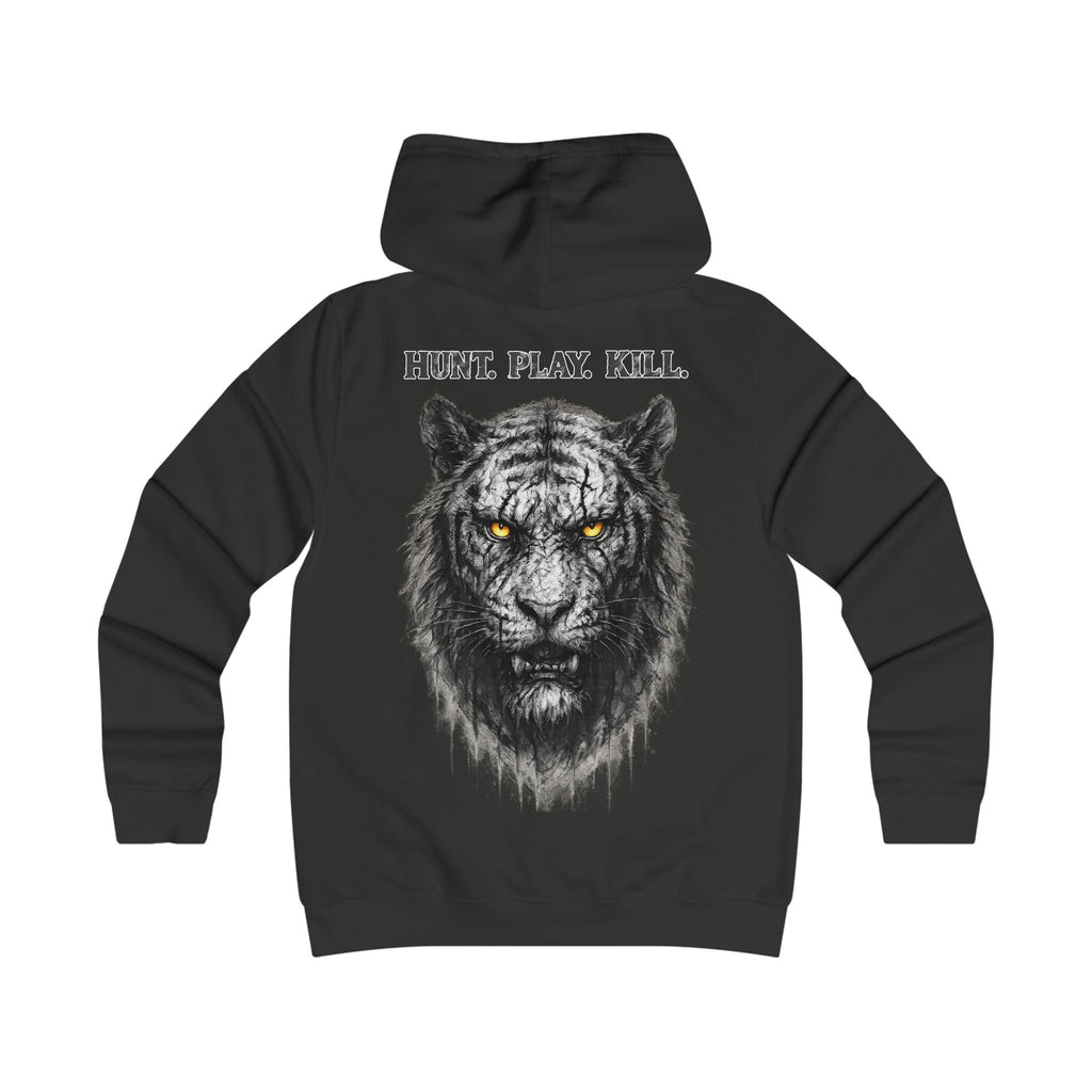 Tiger - Hunt. Play. Kill: Backprint, Womens' Hoodie, Animal-Collection