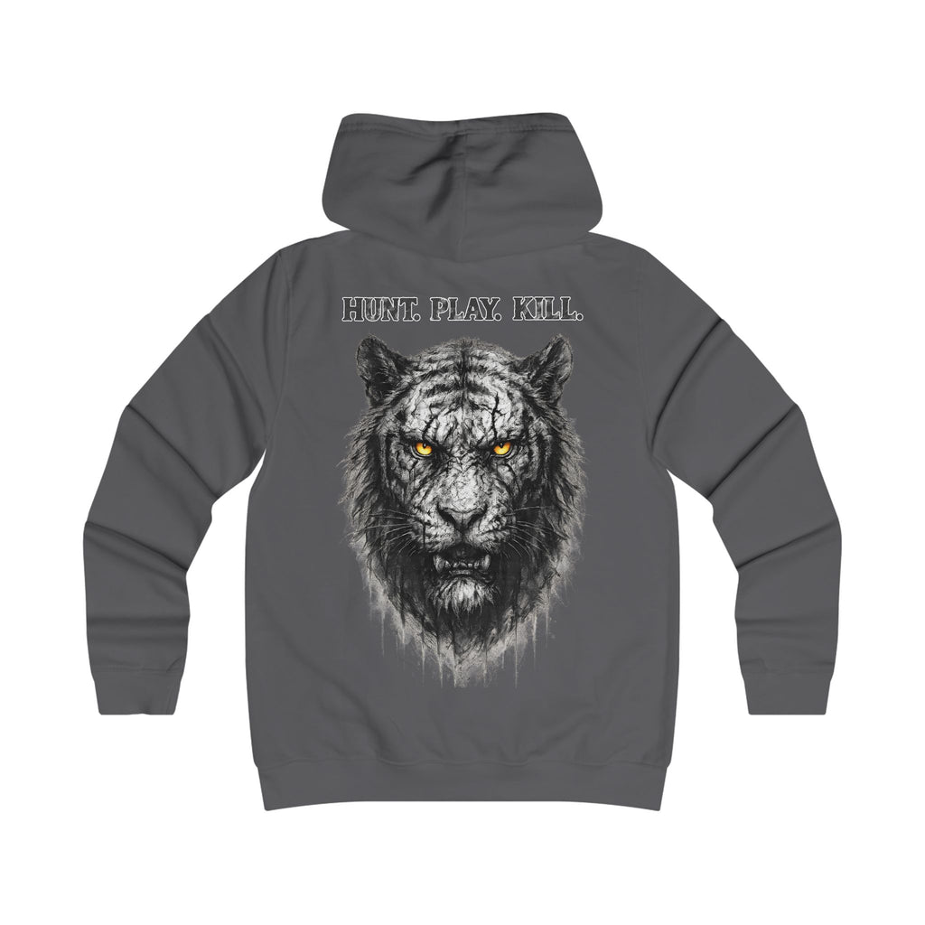 Tiger - Hunt. Play. Kill: Backprint, Womens' Hoodie, Animal-Collection