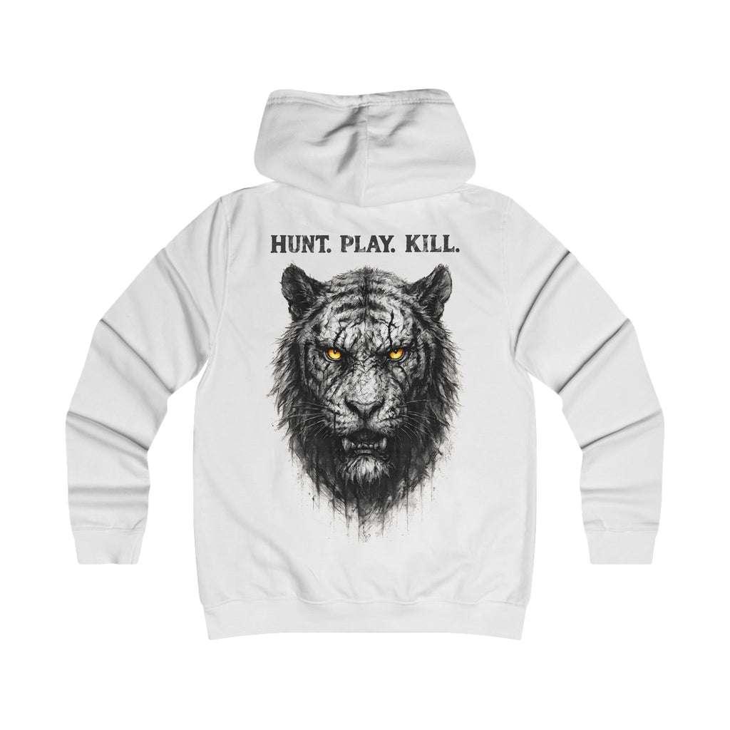 Tiger - Hunt. Play. Kill: Backprint, Womens' Hoodie, Animal-Collection