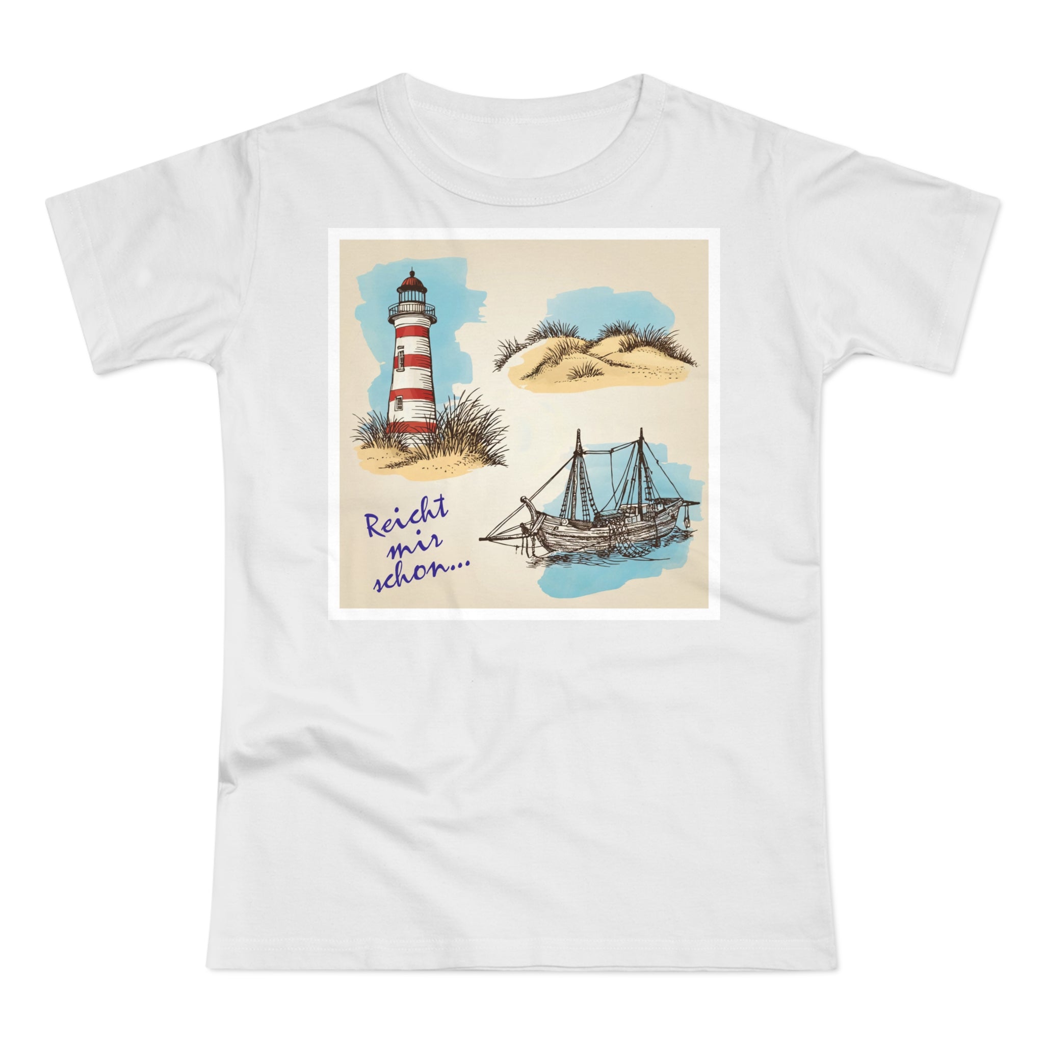 Lighthouse Bliss. Frontprint, Women's T-Shirt, Nautical Tee, Summer Fashion, Beach Vibe, Gift for Ocean Lovers