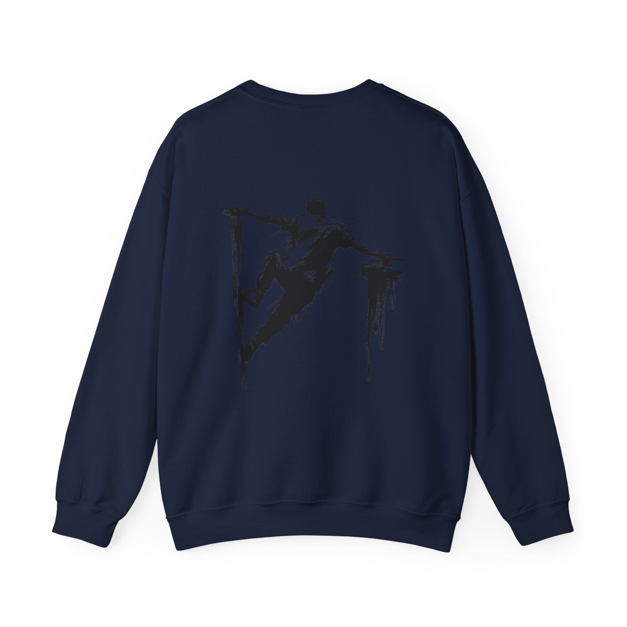 Parkour D: Front-/Backprint, Unisex Sweatshirt - Urban Stunt Silhouette Crewneck