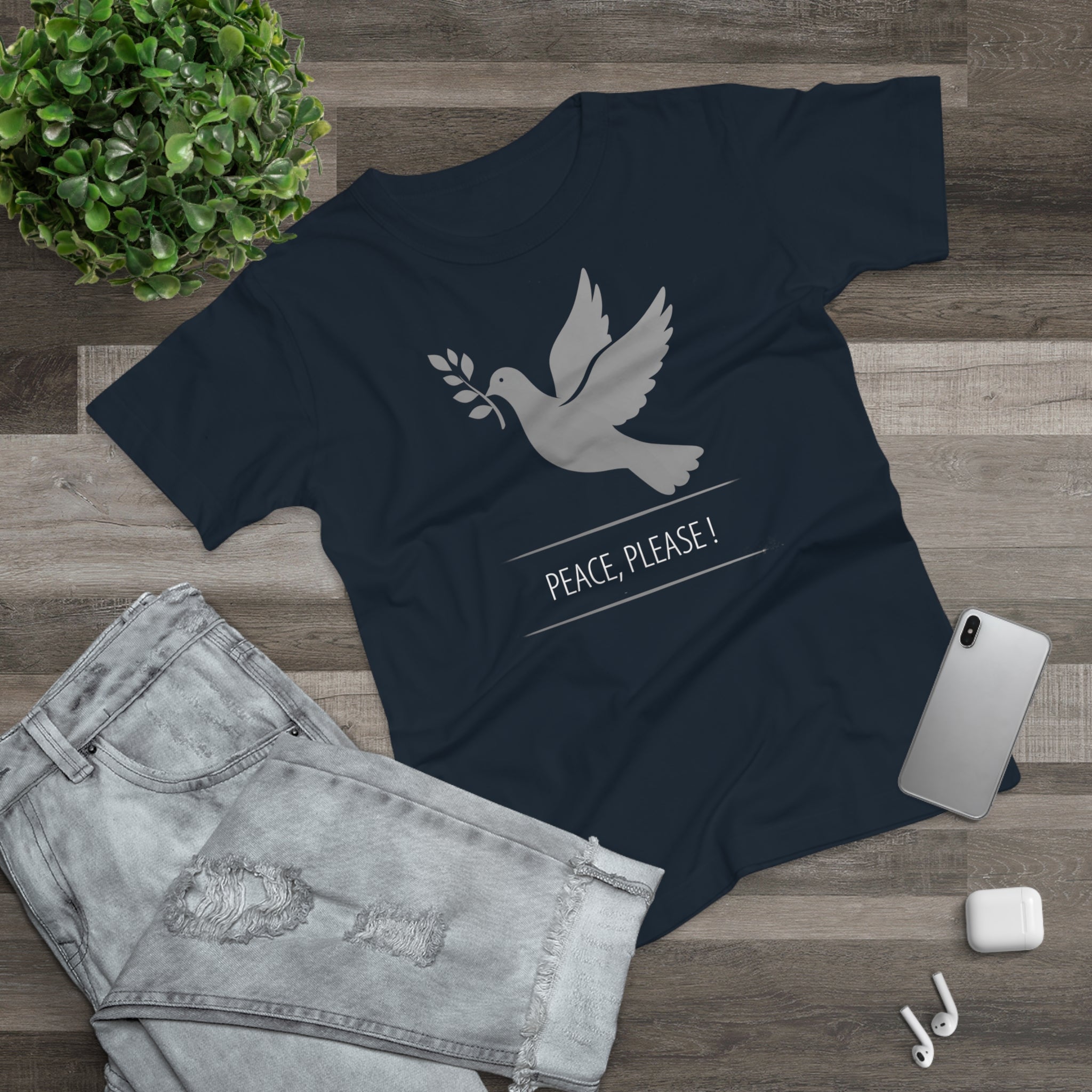 Peaceful Dove, Frontprint, Women's T-Shirt - Casual Wear, Gift for Friends, Inspirational Tee, Mindfulness, Peace Activism