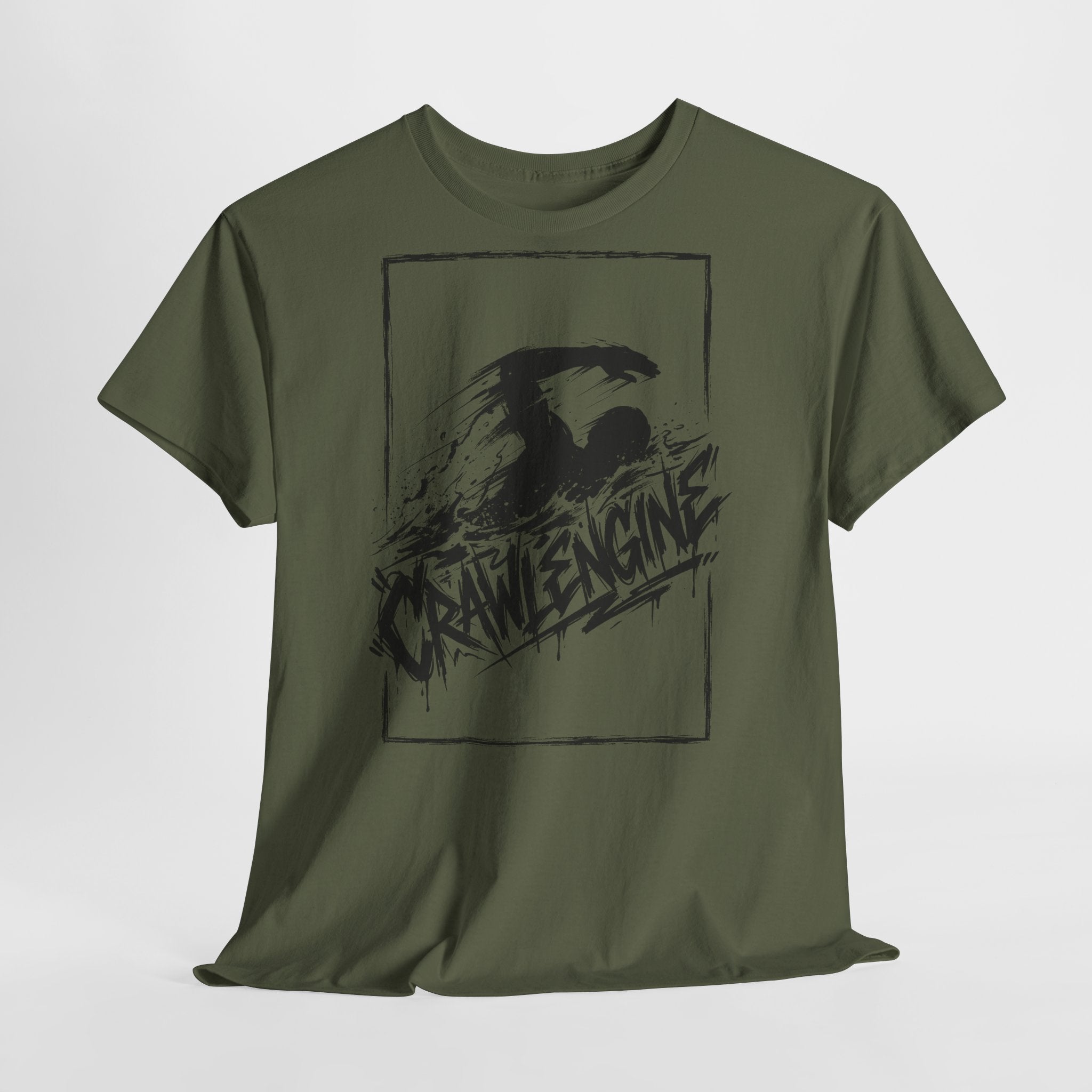 Schwimmen - CRAWLENGINE : Frontprint, Unisex T-Shirt