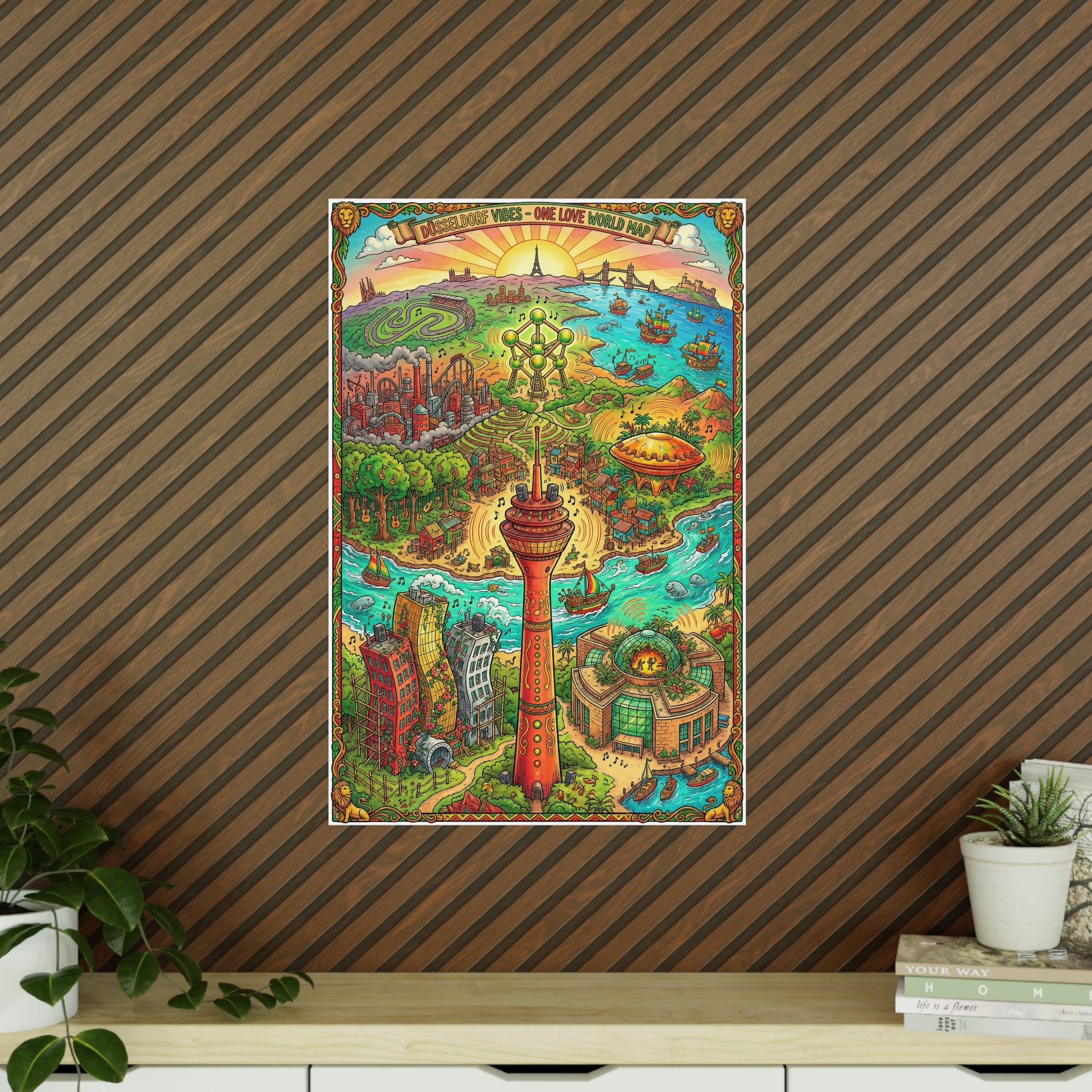 Poster 60 x 90: Düsseldorf (Reggae Collection)