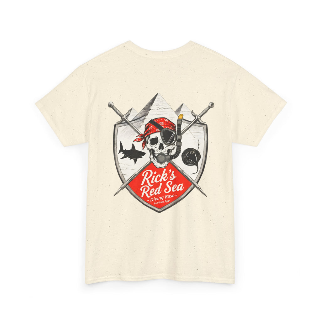 Diving Base Port Ghalib: Front-/Backprint, Unisex T-Shirt