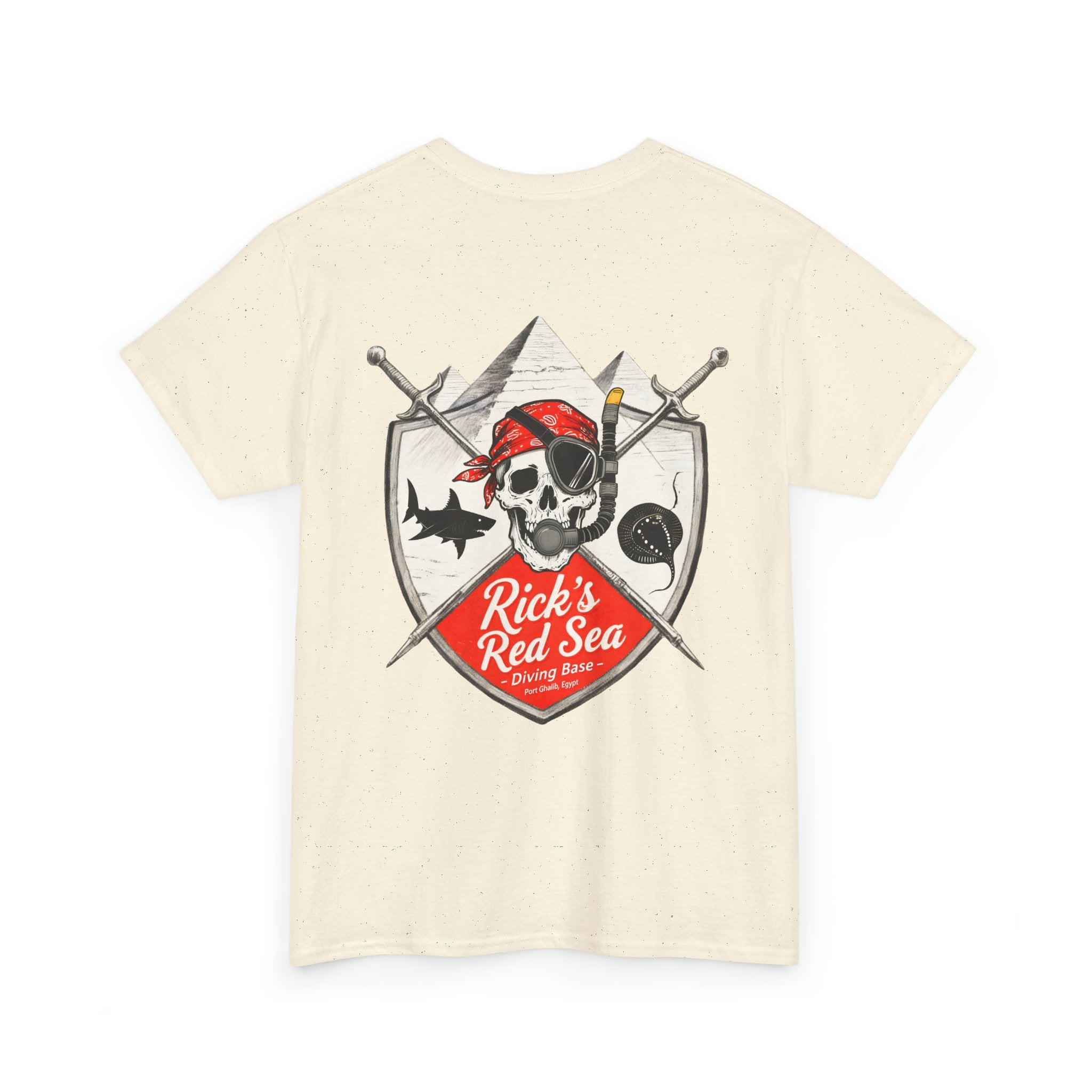 Diving Base Port Ghalib: Front-/Backprint, Unisex T-Shirt