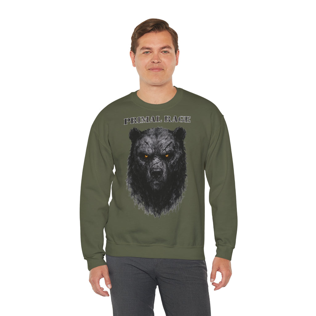 Bär - Primal Rage: Animals-Collection, Frontprint, Unisex Sweatshirt