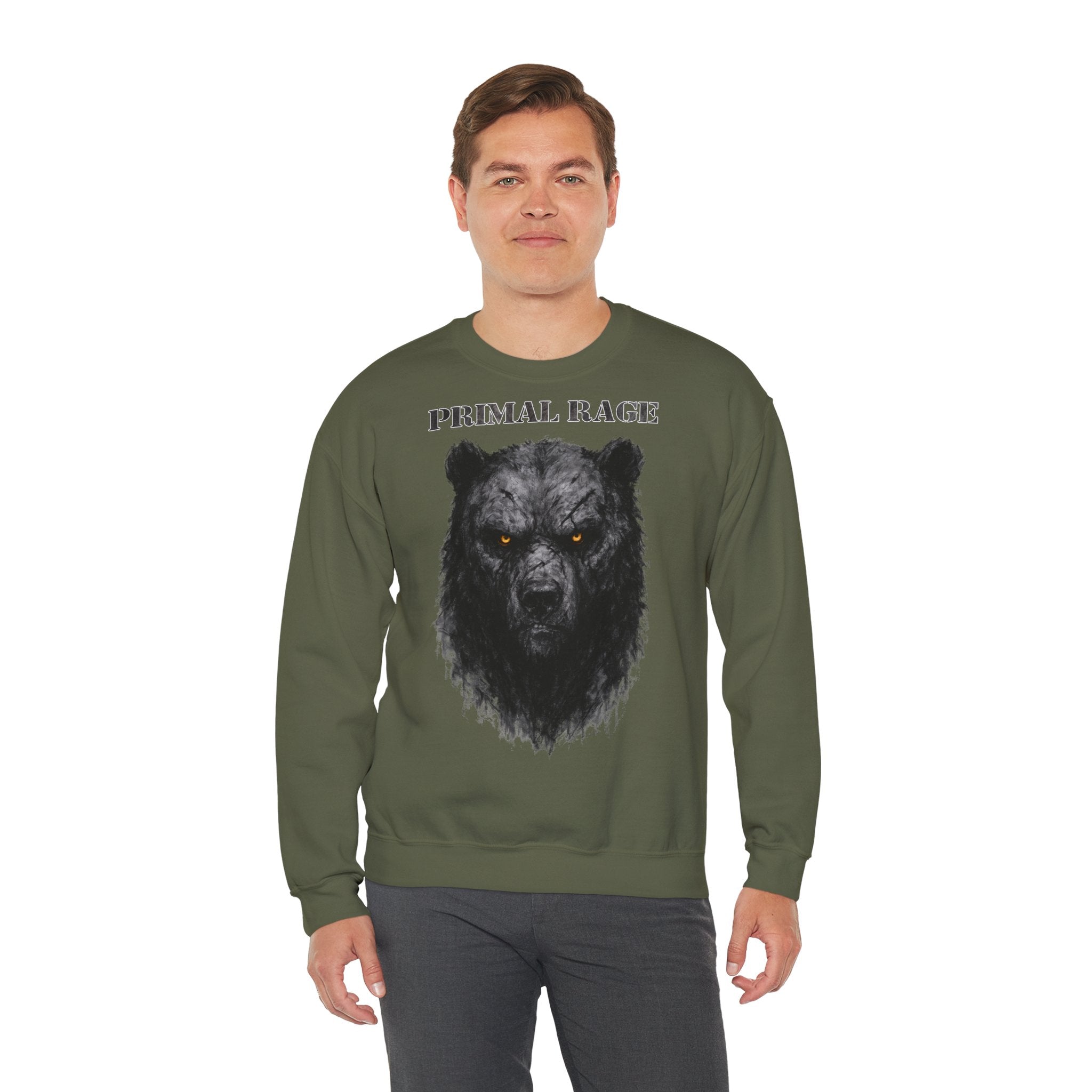 Bär - Primal Rage: Animals-Collection, Frontprint, Unisex Sweatshirt