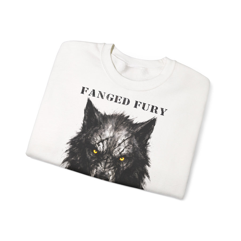Wolf - Fanged Fury: Animals-Collection, Frontprint, Unisex Sweatshirt