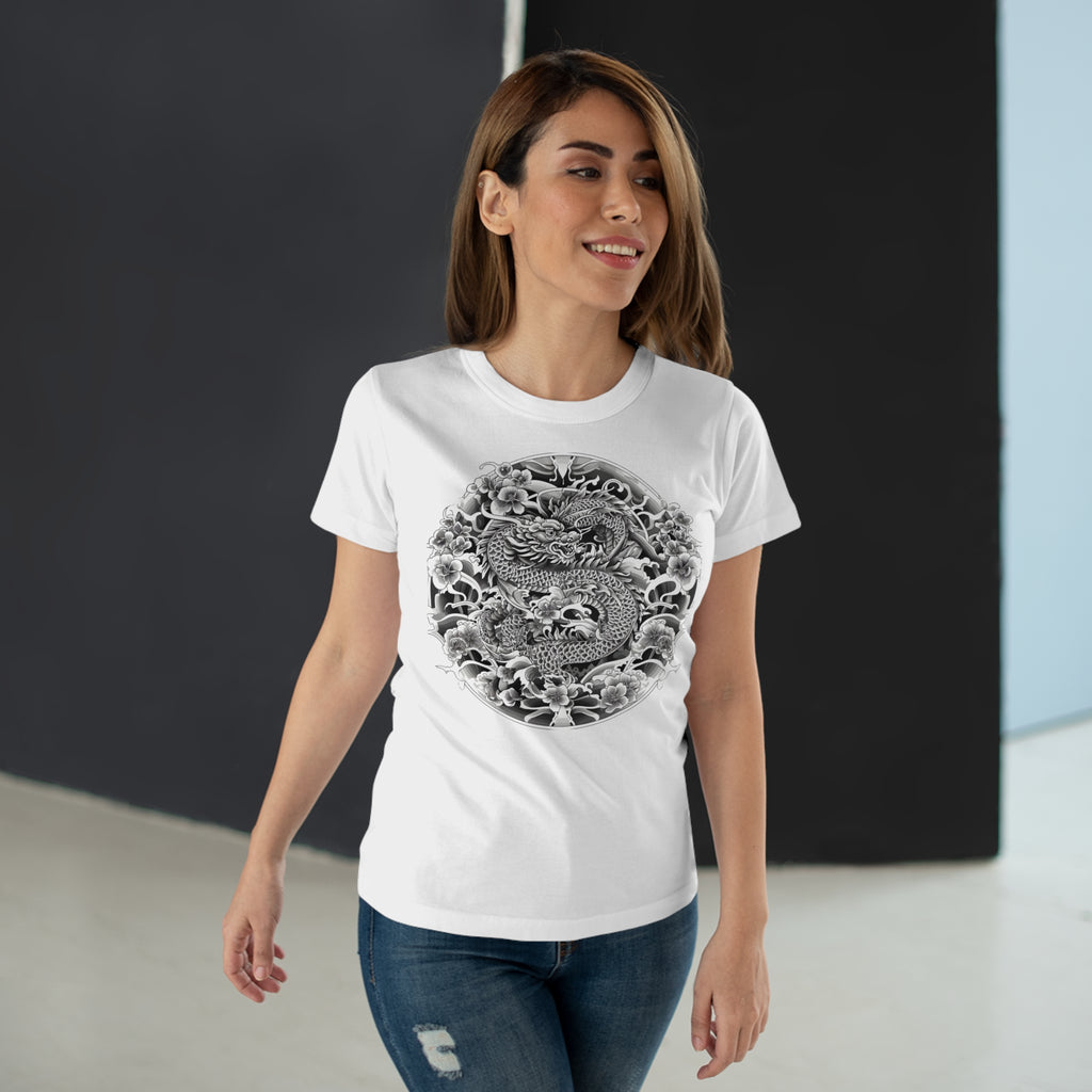 Dragon Design, Frontprint, Women's T-Shirt, Vintage Style Tee