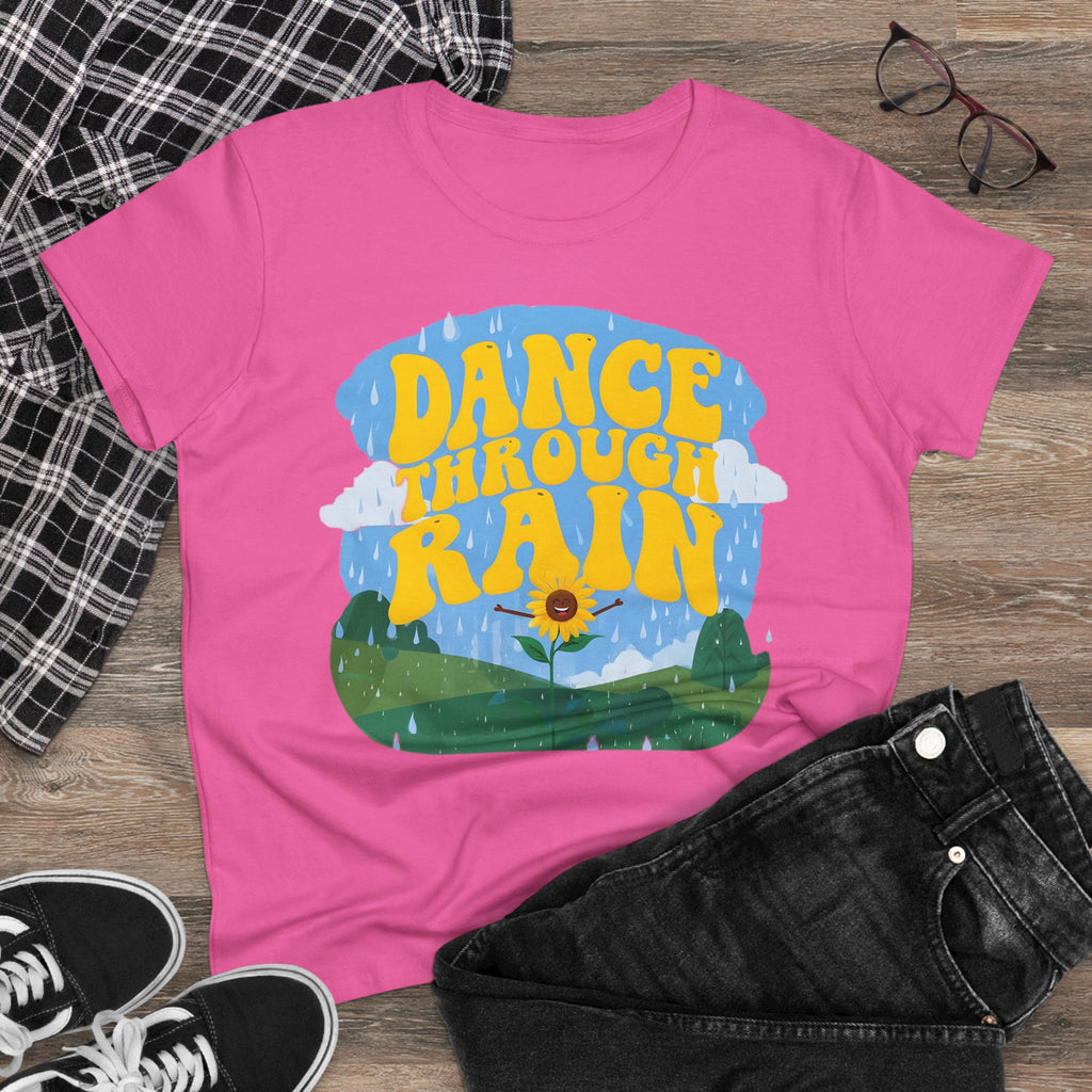 Dance through Rain - Miss Positive Vibes: Frontprint, Womens' T-Shirt