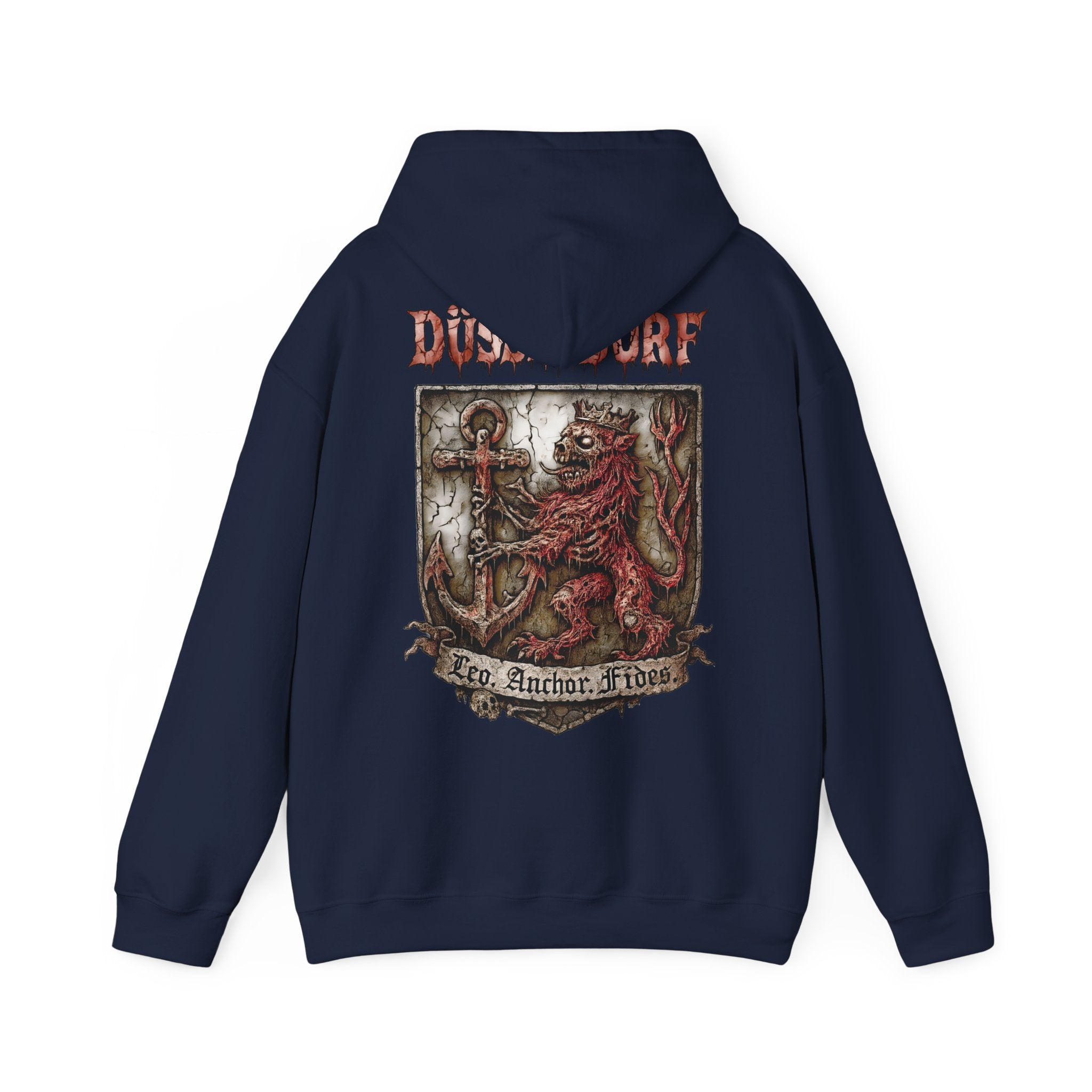 Düsseldorf Front-/Backprint - Fides ultra mortem!  Leo, Anchor, Fides: Grimwater-Edition - Hoodie