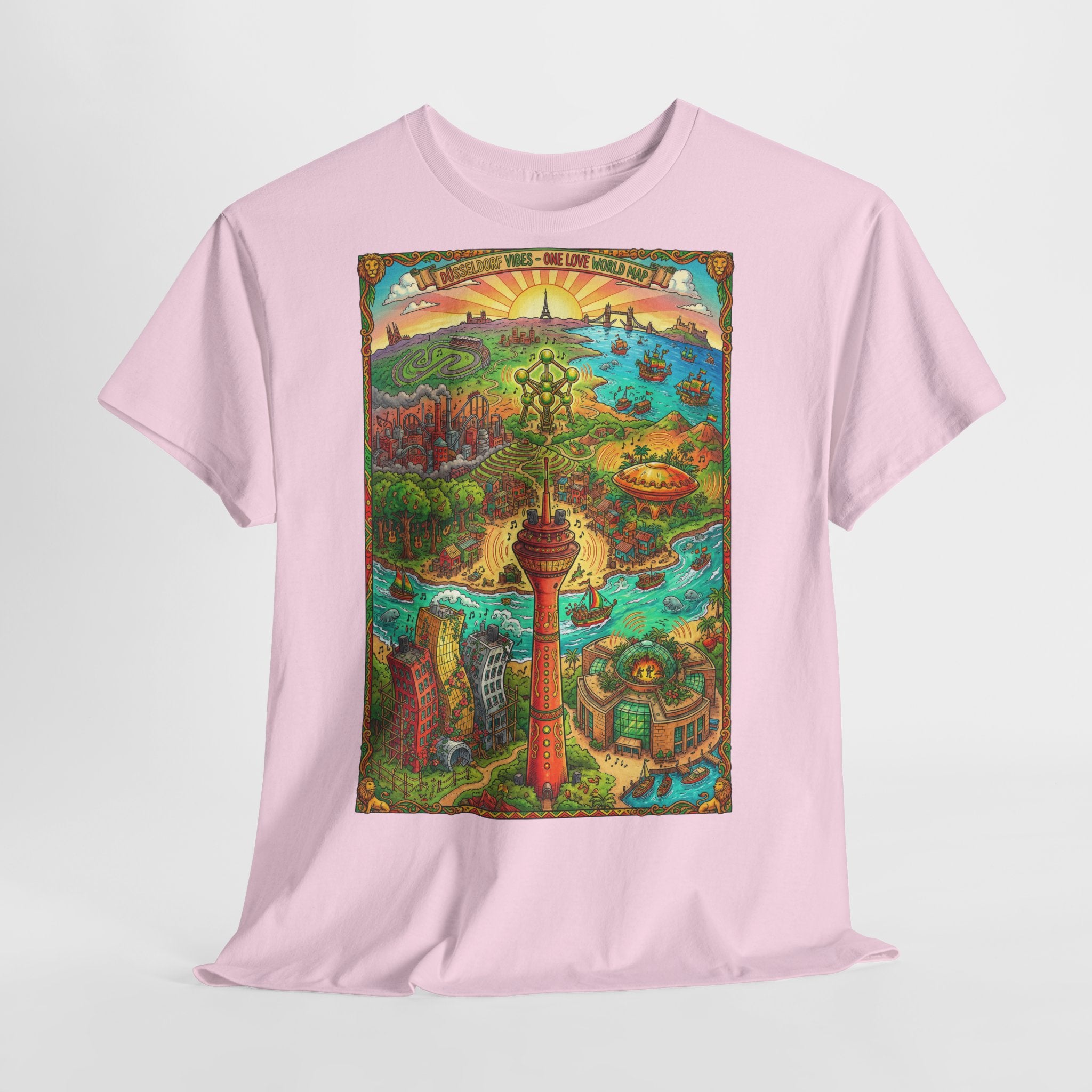 Düsseldorf Reggae Edition: Frontprint, Unisex T-Shirt