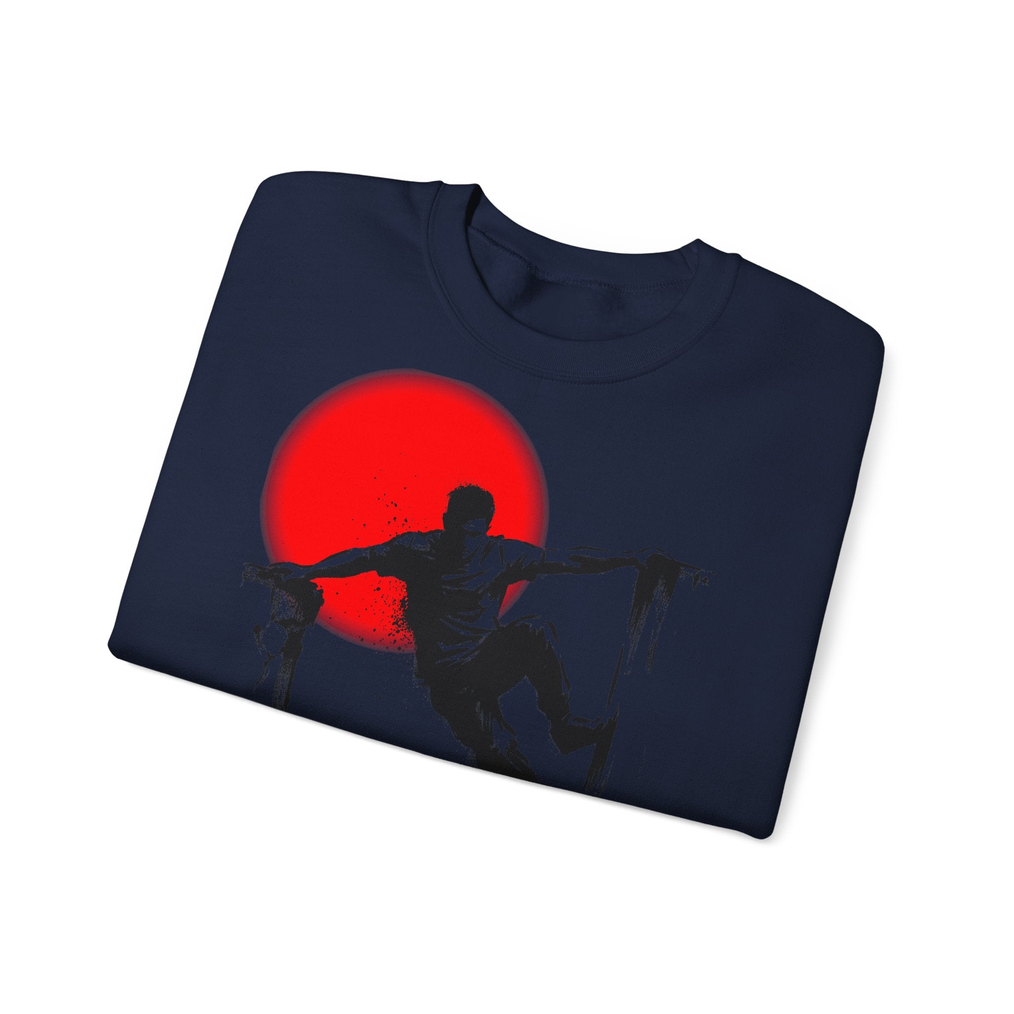 Parkour D: Front-/Backprint, Unisex Sweatshirt - Urban Stunt Silhouette Crewneck