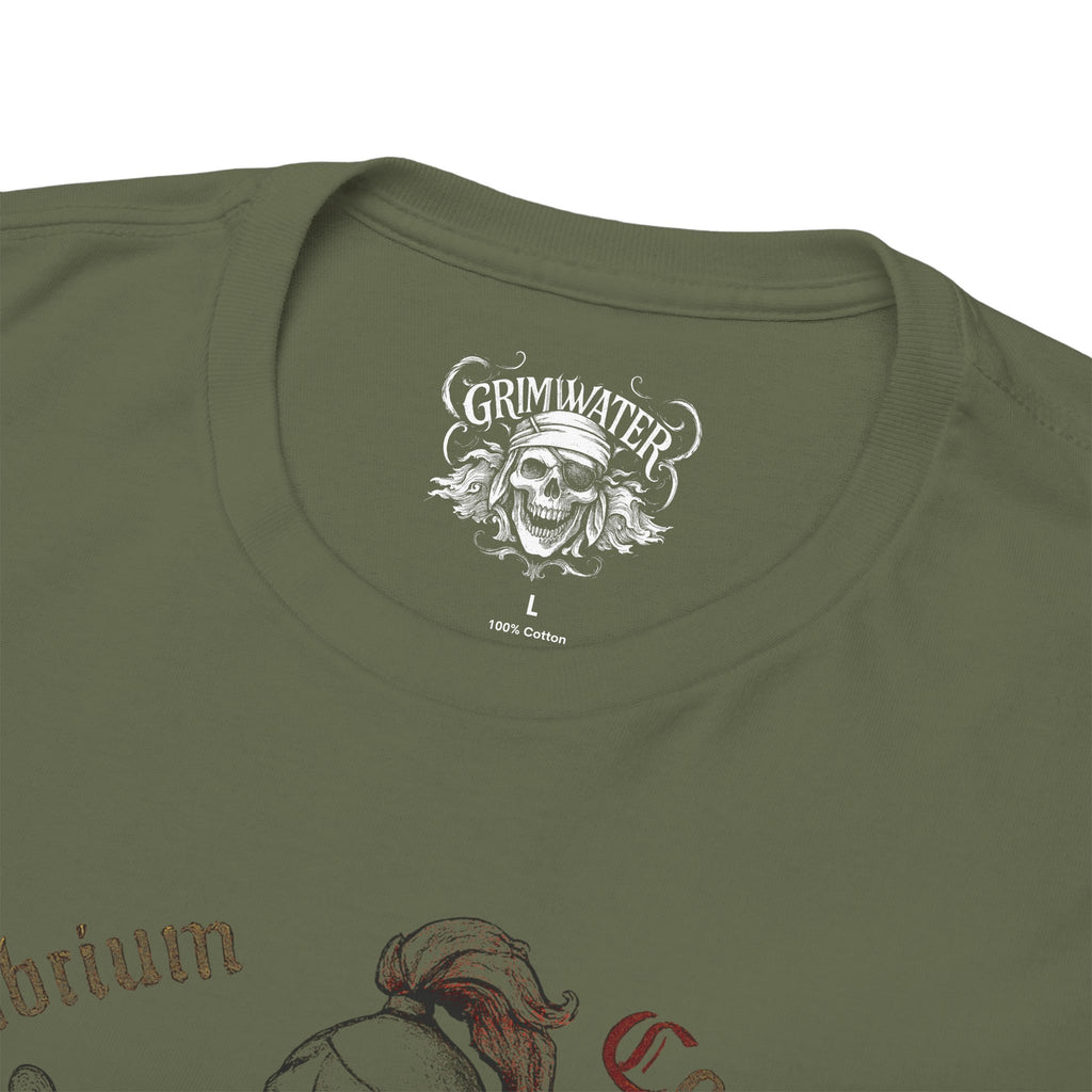 Waage: Frontprint, Unisex T-Shirt **Grimwater-Edition** Sternzeichen Astrologie (Libra)