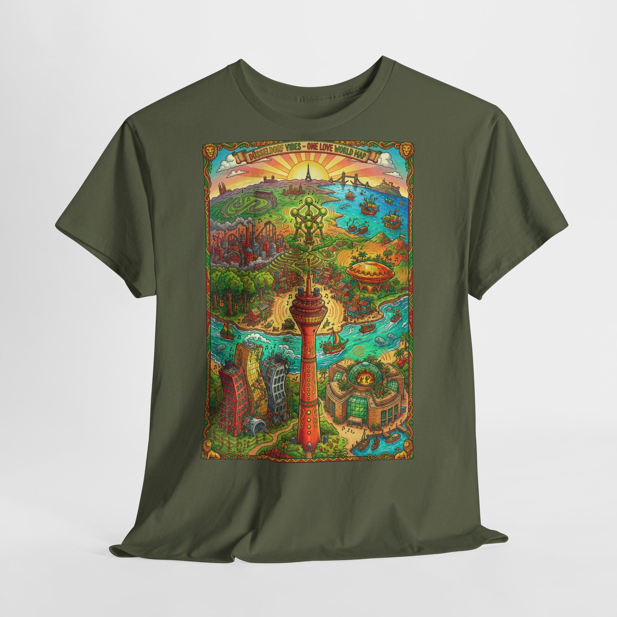Düsseldorf Reggae Edition: Frontprint, Unisex T-Shirt