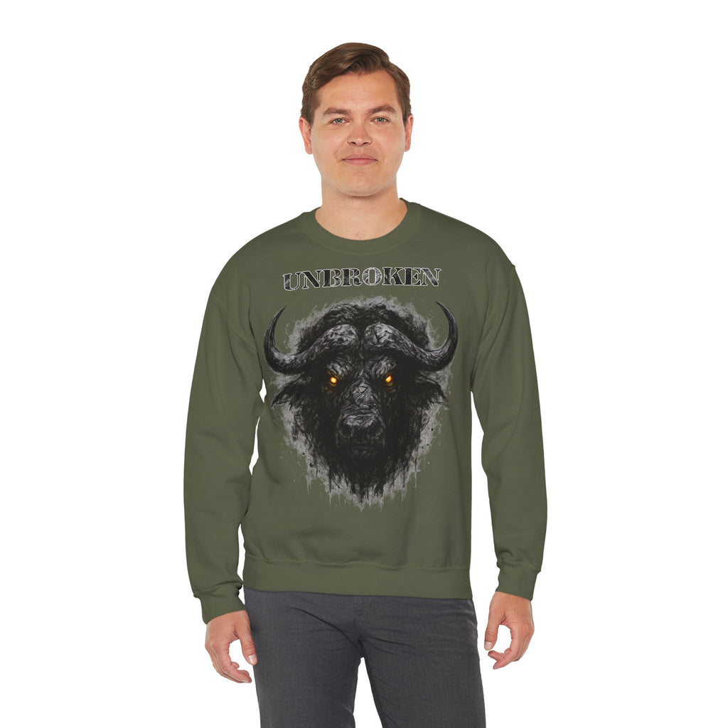 Büffel - Unbroken: Animals-Collection, Frontprint, Unisex Sweatshirt