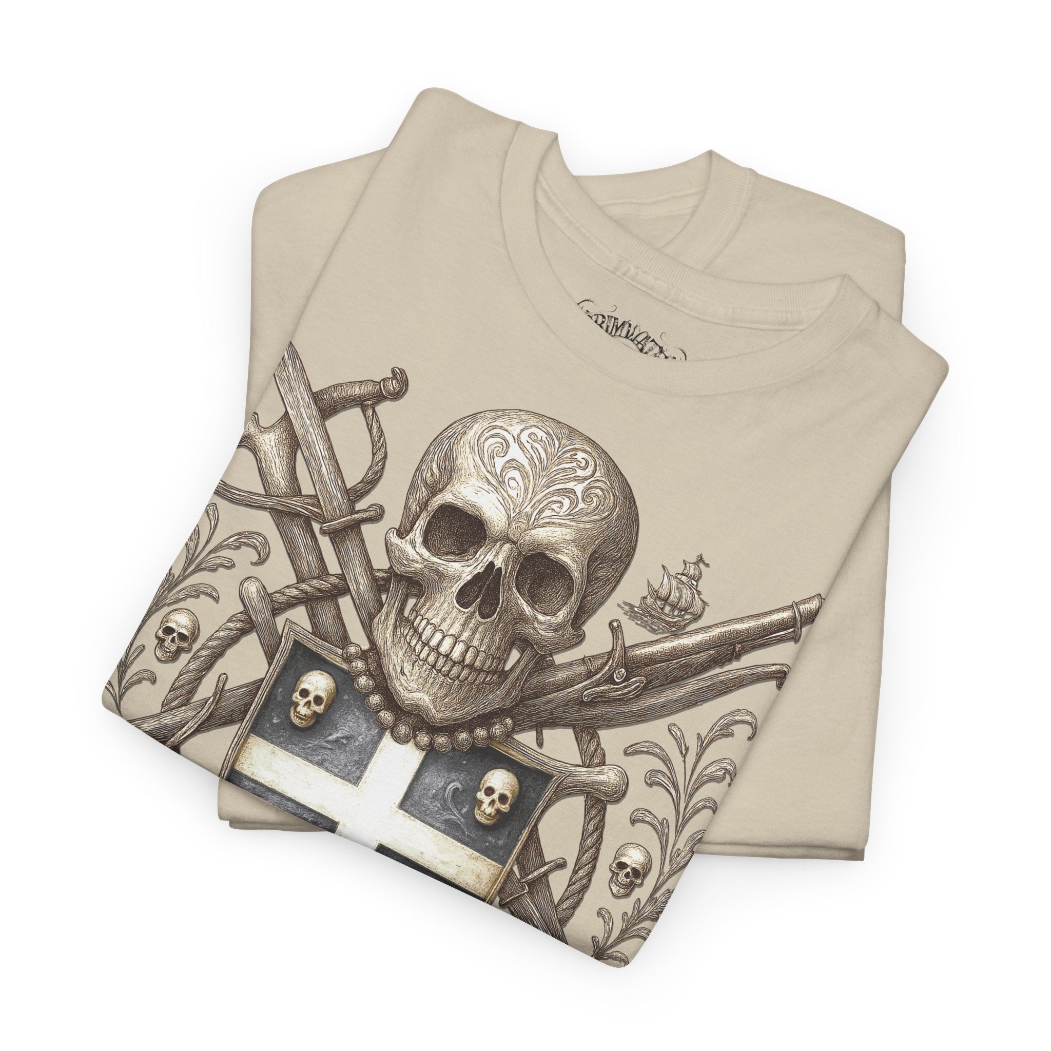 Thassos Island: Frontprint, Unisex T-Shirt **Grimwater-Edition** Pirates of Thasos Island