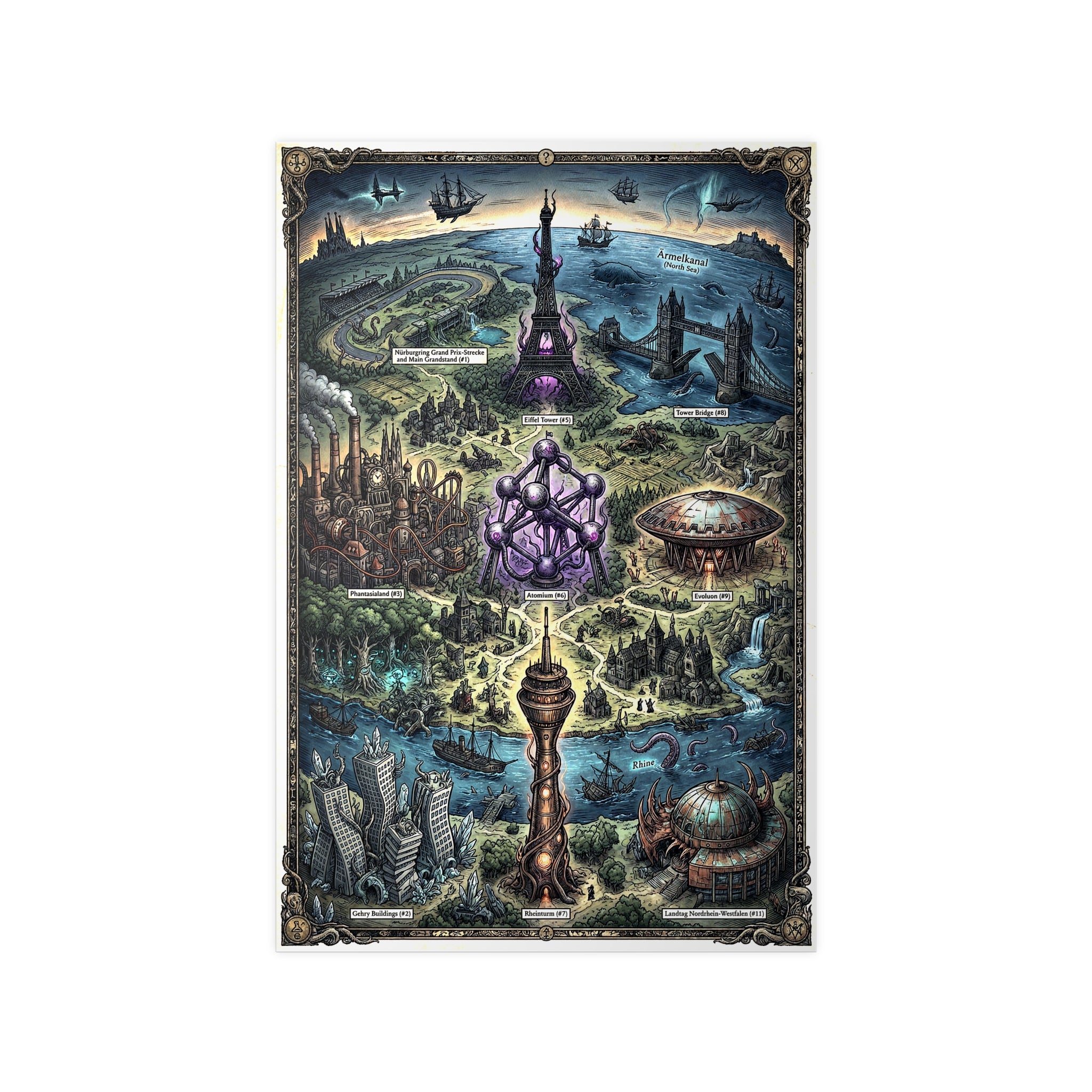 Poster 60 x 90: Düsseldorf (After Dark Collection)