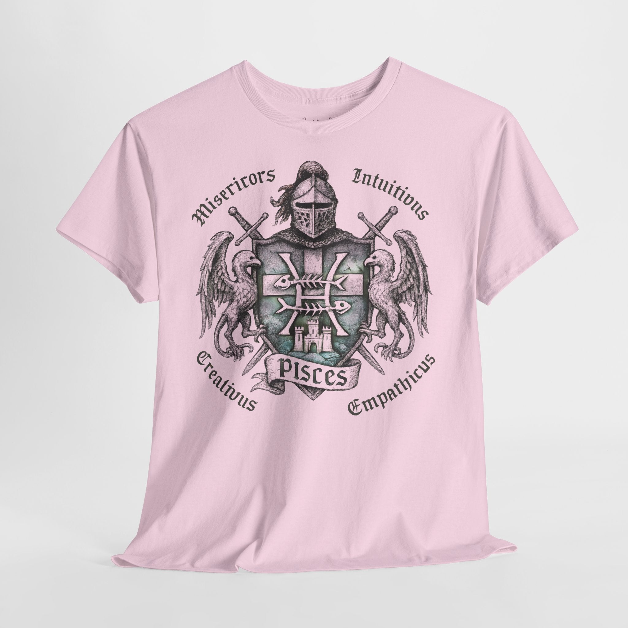 Fische: Frontprint, Unisex T-Shirt **Grimwater-Edition** Sternzeichen Astrologie (Pisces)