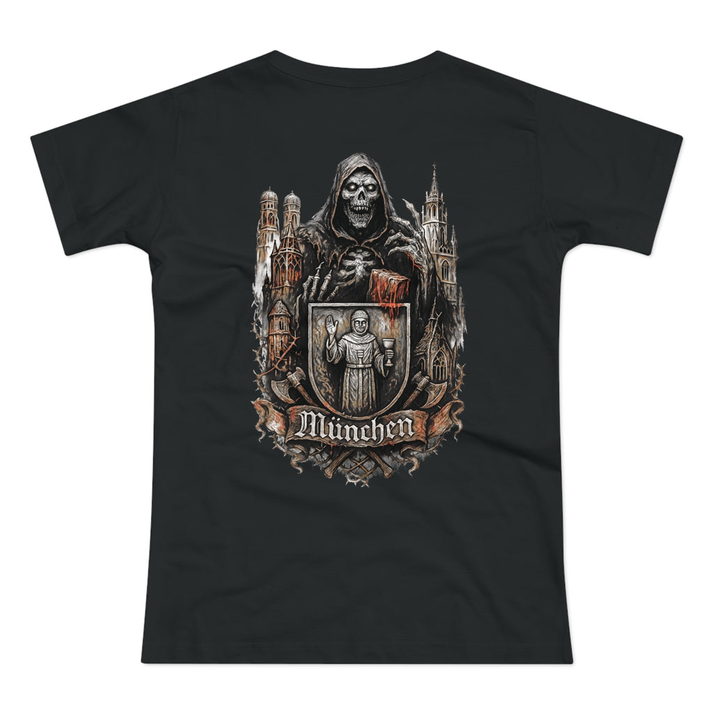 München Night Crew: Front-/Backprint, Womens' T-Shirt **Grimwater-Edition**