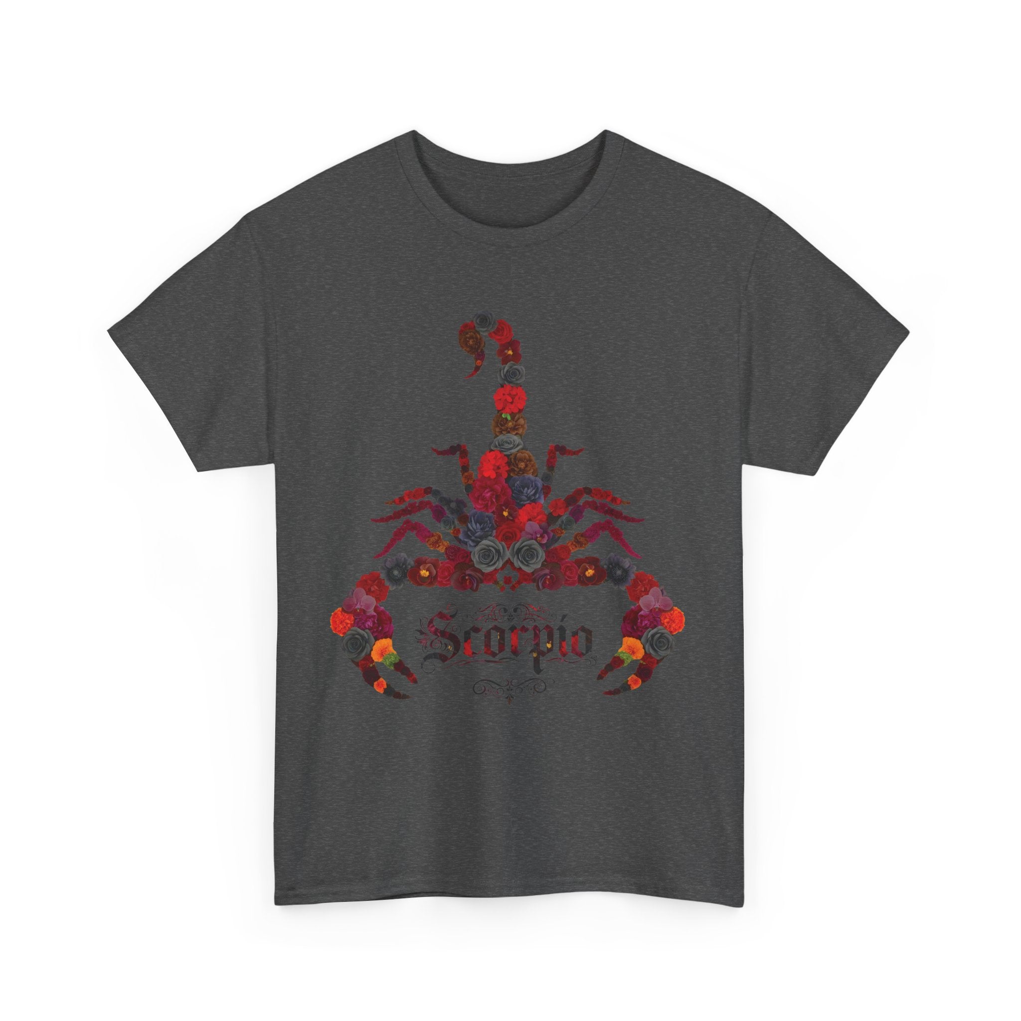 Scorpio Floral Zodiac Tee, Unisex Cotton Tee | Astrology Shirt, Zodiac Gift, Horoscope Apparel, Casual Wear, Birthday Present