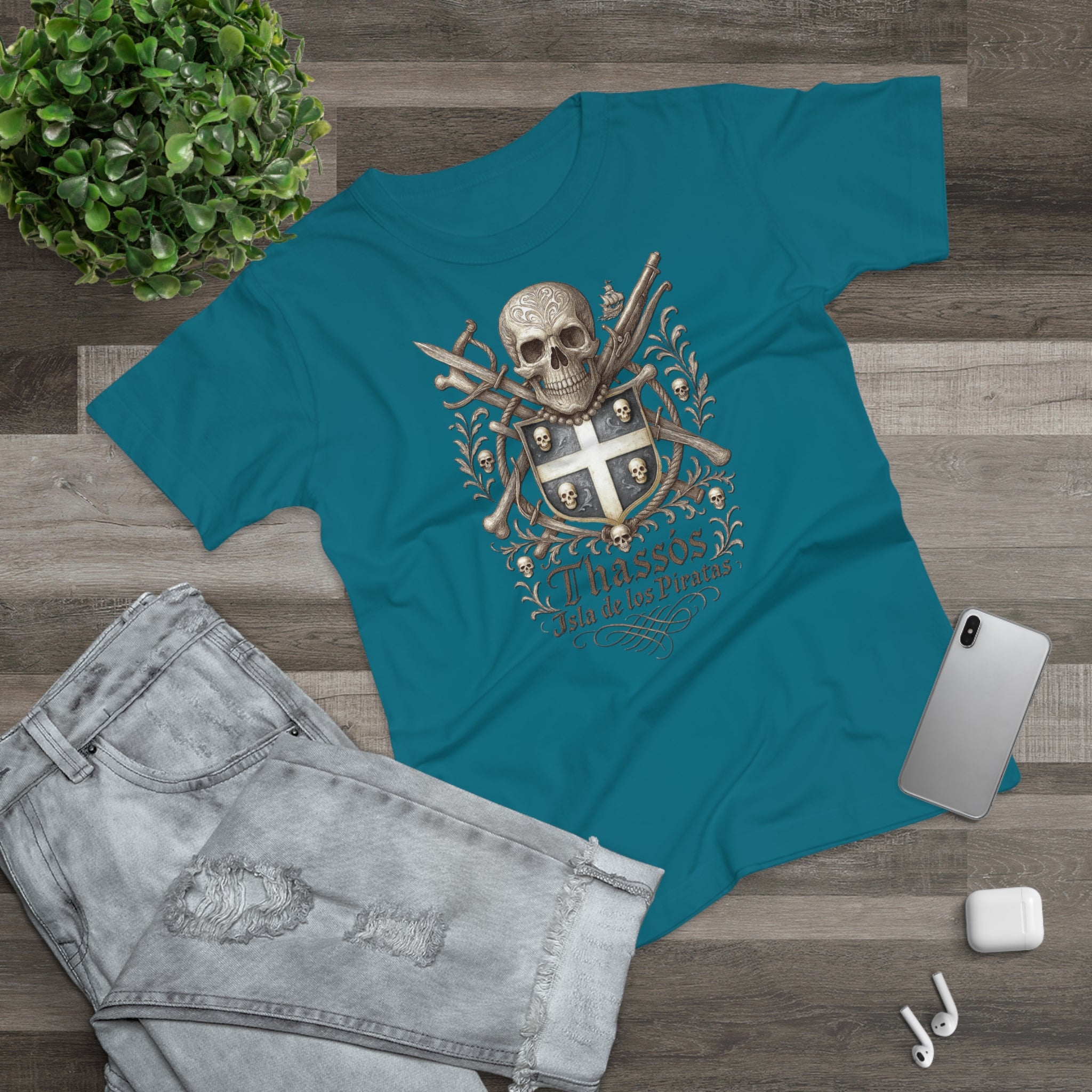 Thassos: Frontprint, Women's T-Shirt of Thasos **Grimwater-Edition**