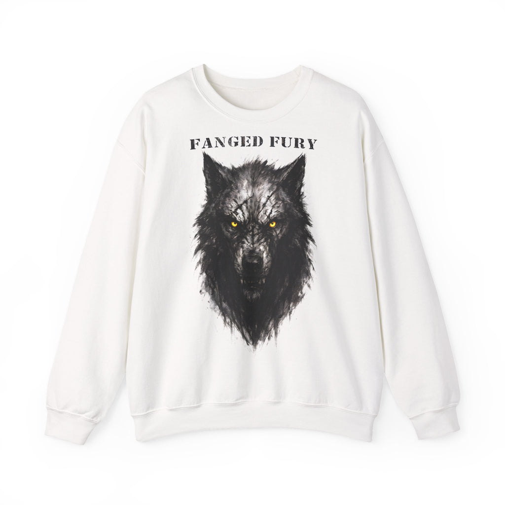 Wolf - Fanged Fury: Animals-Collection, Frontprint, Unisex Sweatshirt