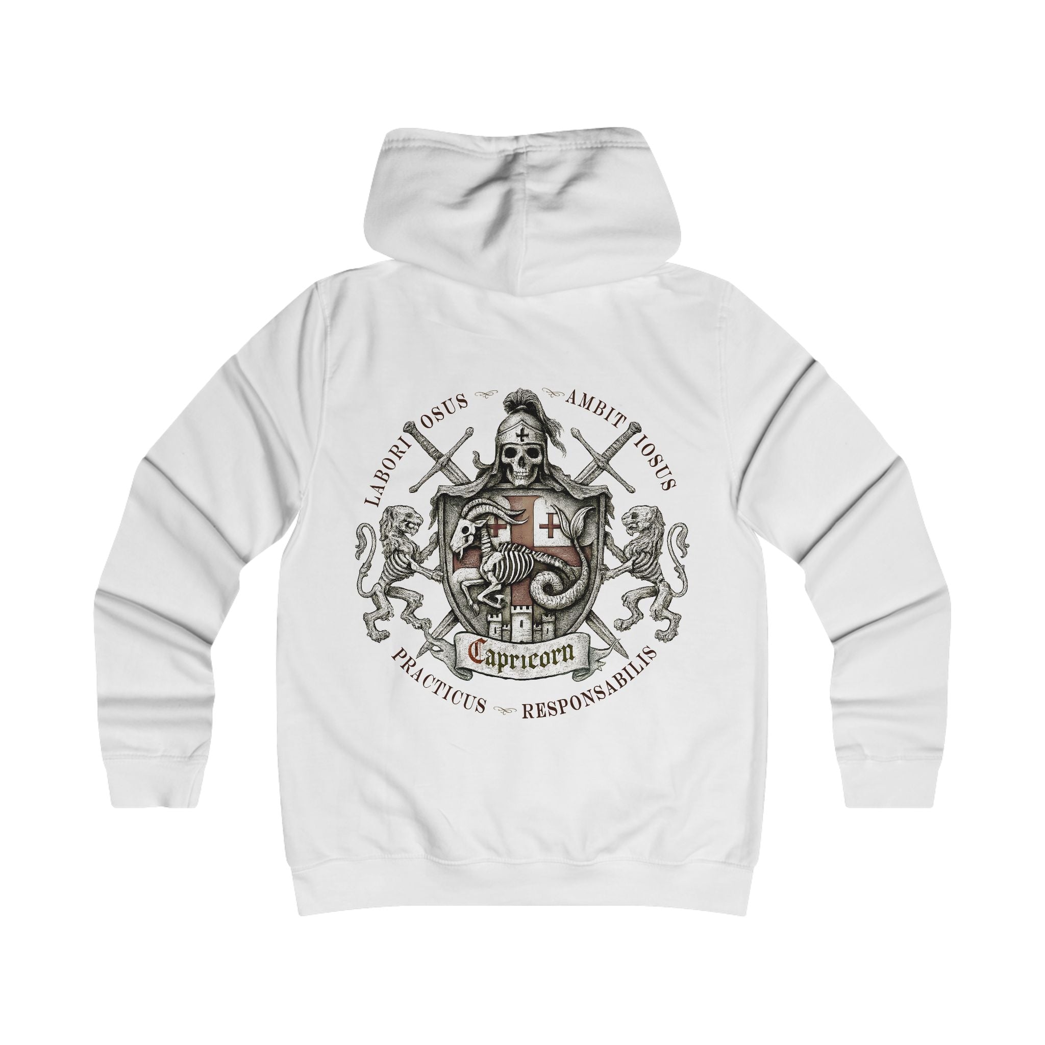 Steinbock - Backprint, Womens' Hoodie -  **Grimwater Edition** Sternzeichen Astrologie (Capricorn)