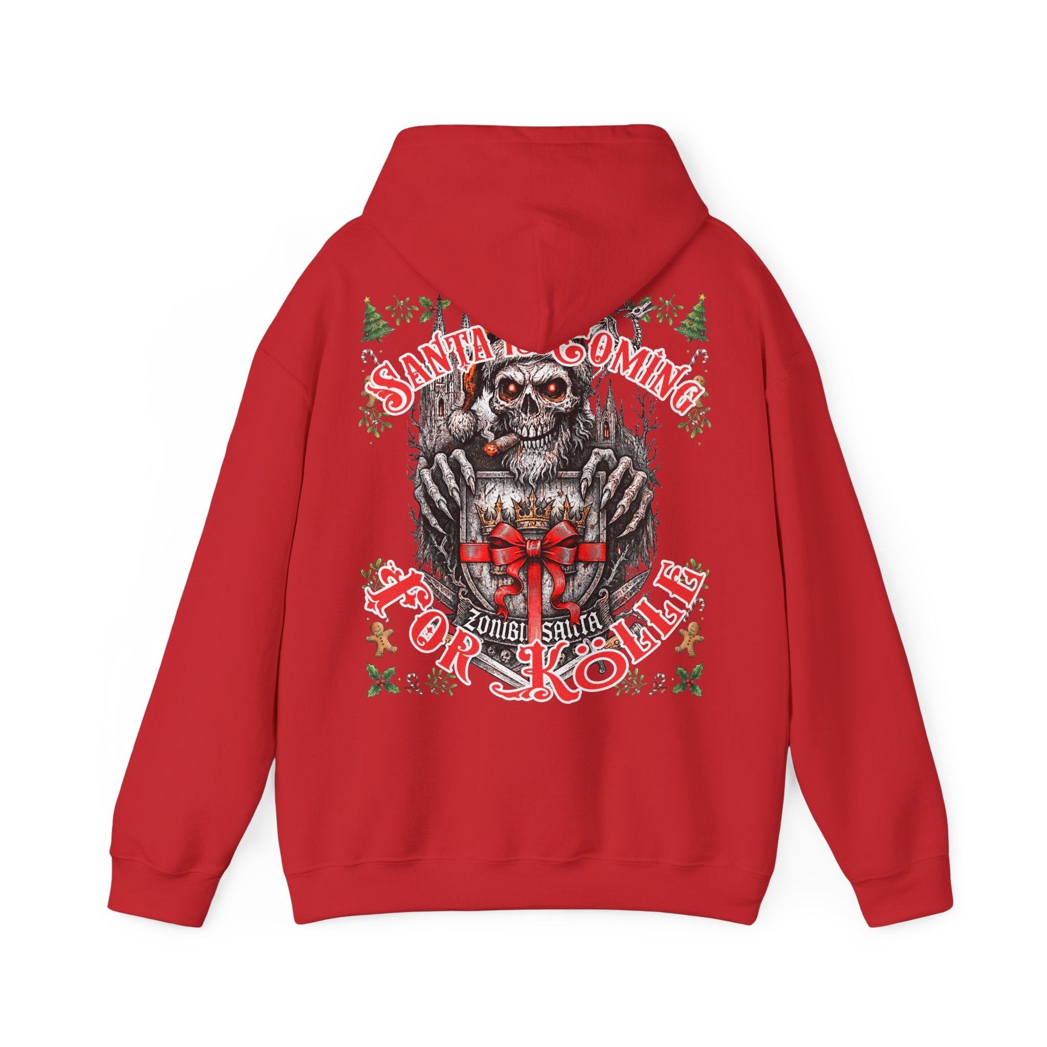 Santa Claus coming 4 Kölle: Front-/Backprint, Unisex Hoodie