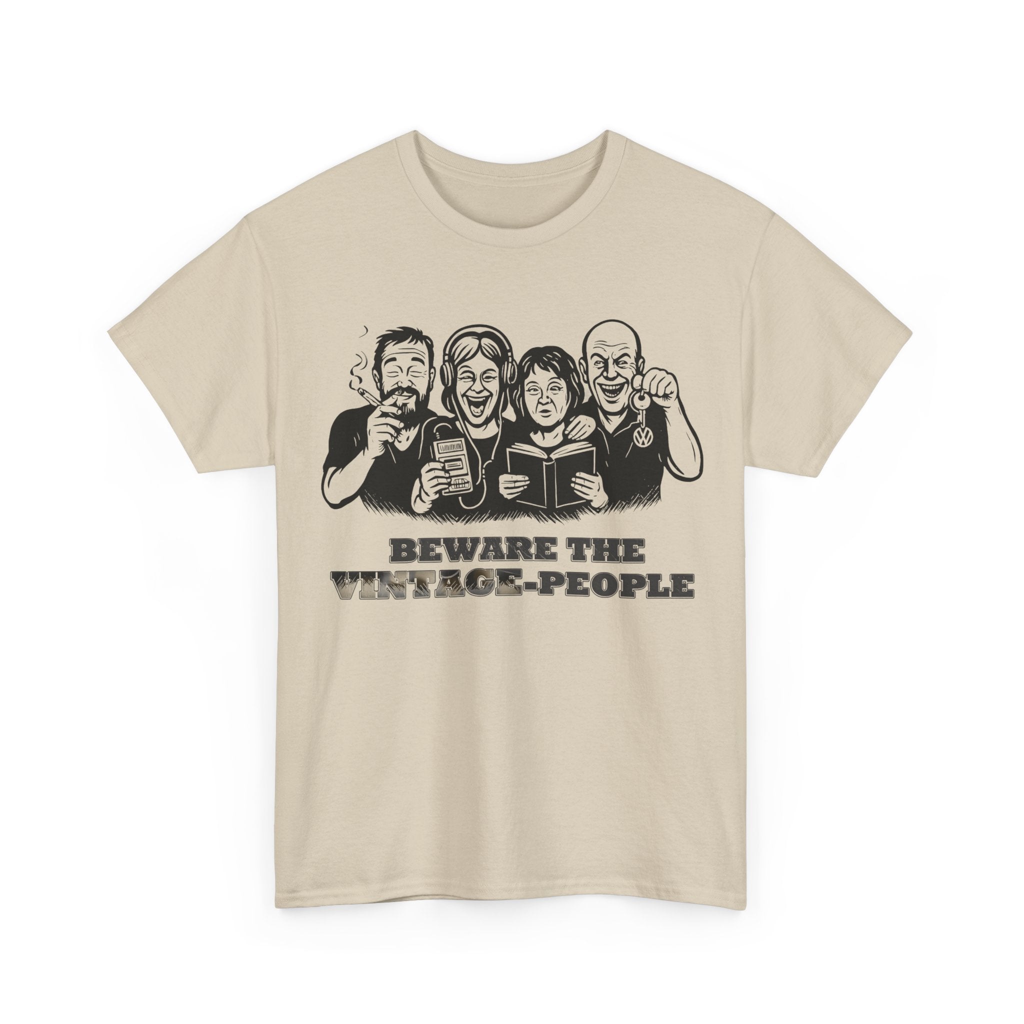 Vintage People: Frontprint, Unisex T-Shirt