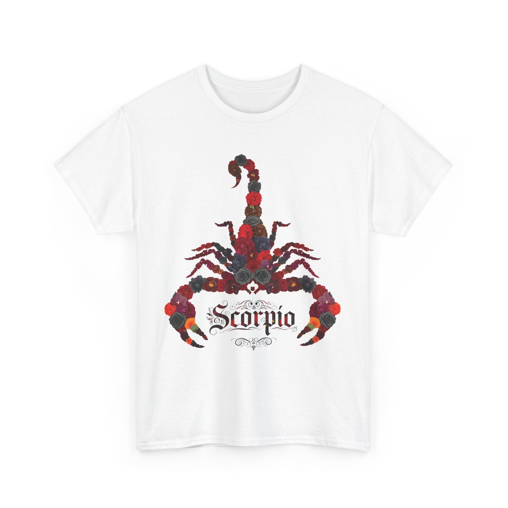 Scorpio Floral Zodiac Tee, Unisex Cotton Tee | Astrology Shirt, Zodiac Gift, Horoscope Apparel, Casual Wear, Birthday Present