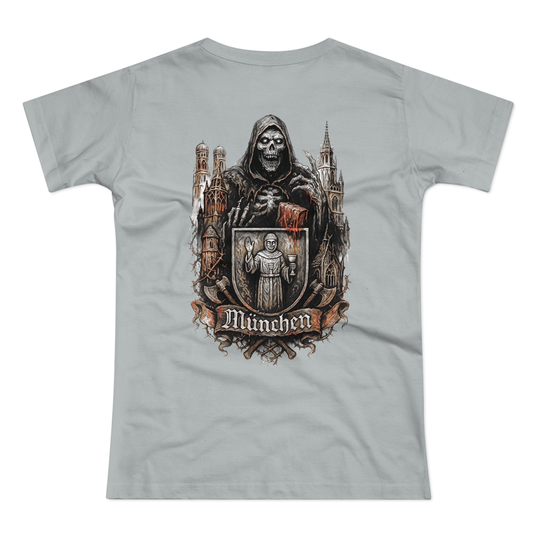 München Night Crew: Front-/Backprint, Womens' T-Shirt **Grimwater-Edition**